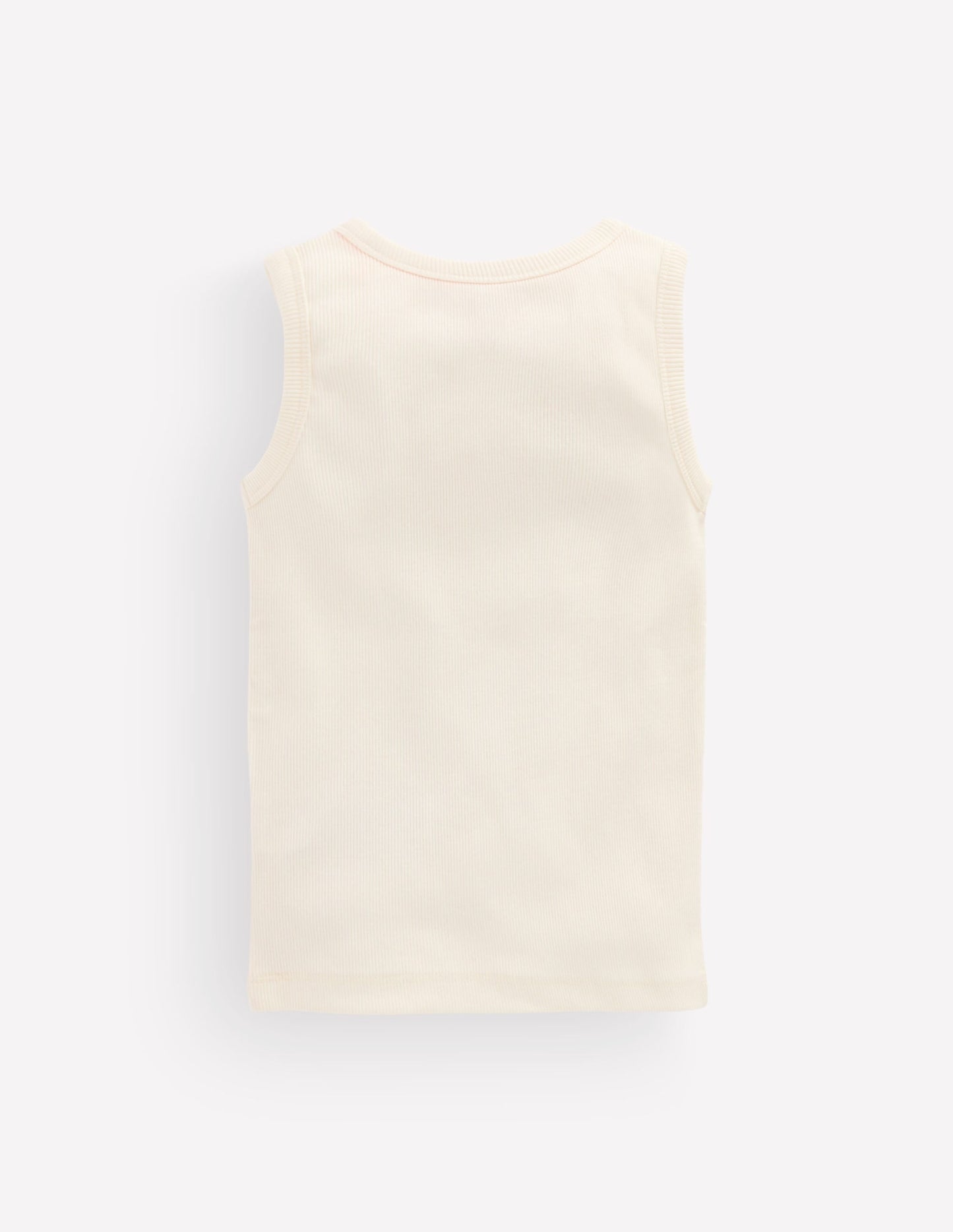 Henley Ribbed Vest-Soft Ivory