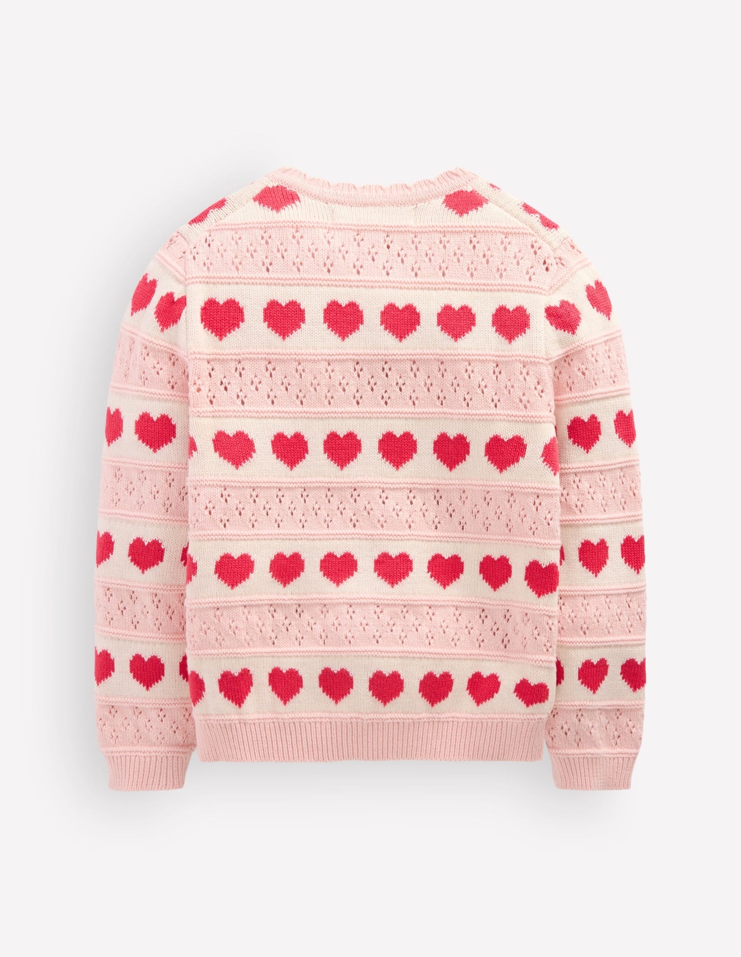Pretty Scallop Cardigan-Chalk Pink