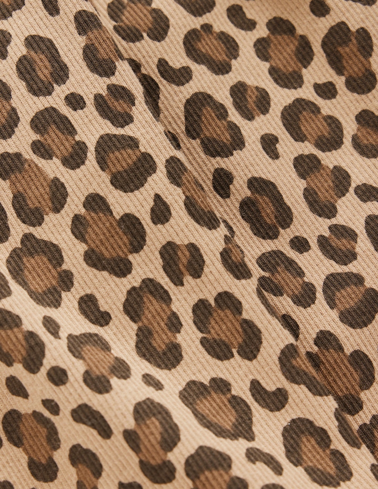 Ribbed Flared Leggings-Leopard
