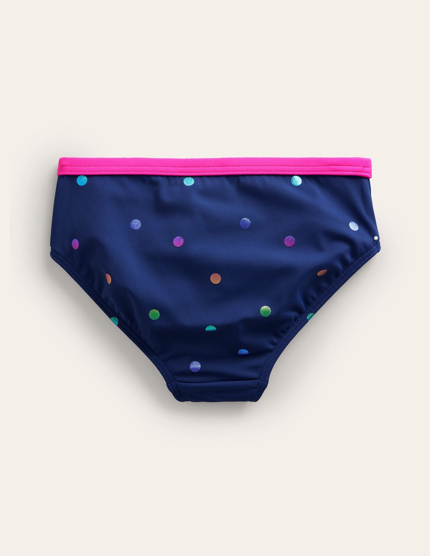 Patterned Bikini Bottoms-Rainbow Foil Confetti Spot