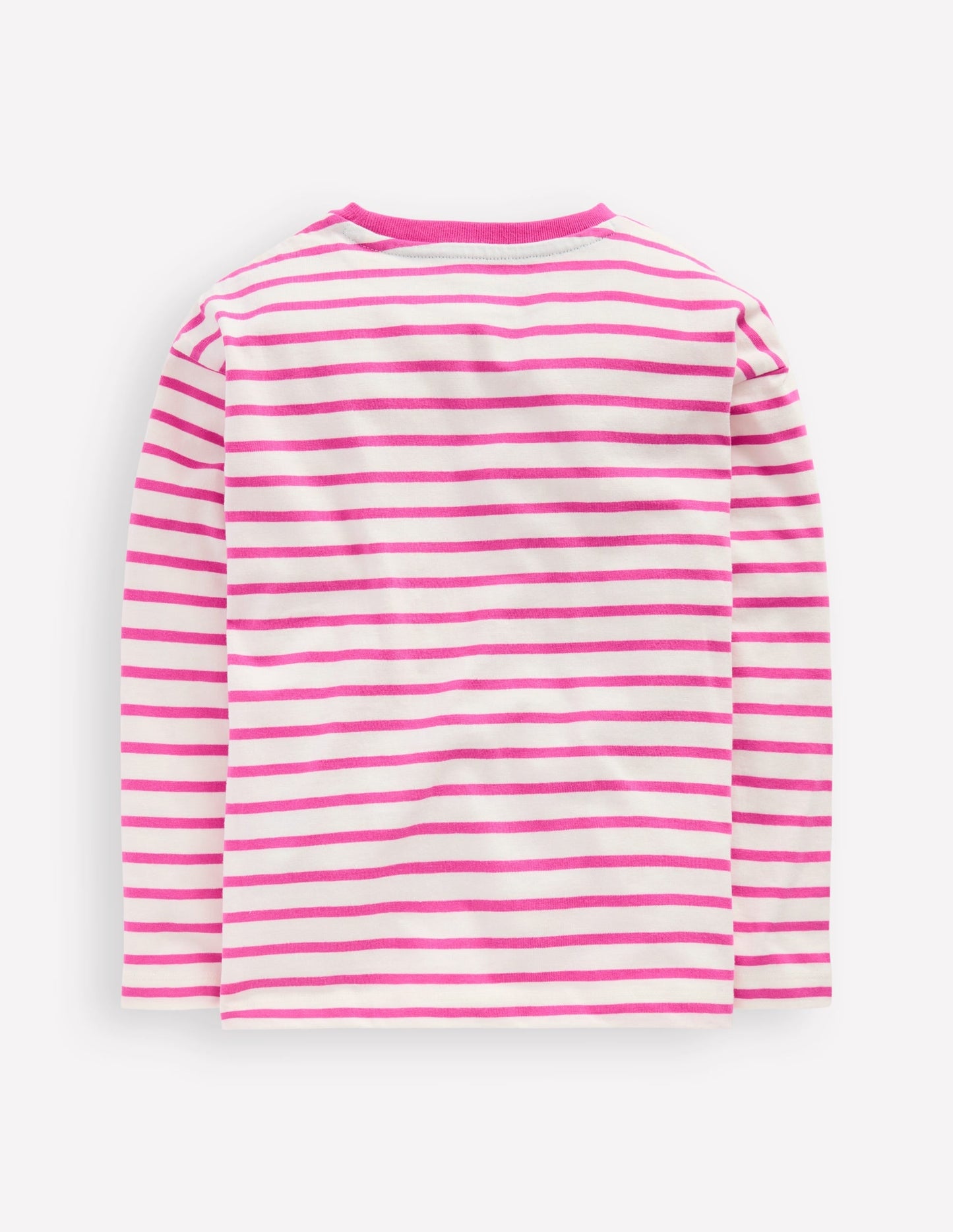 Stripe Breton-Tickled Pink/Ivory