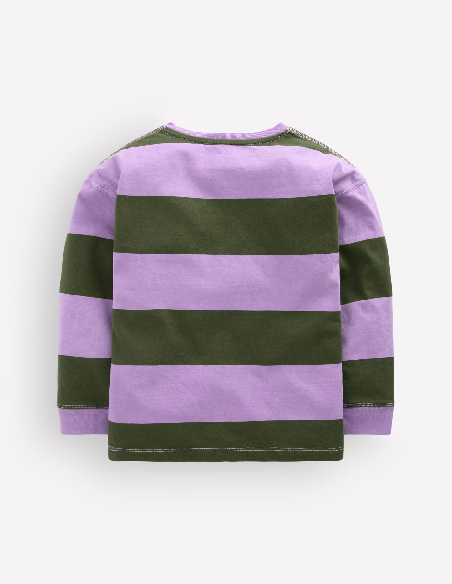 Long Sleeve Garment Dye Tee-Brunswick Green/Floral Purple