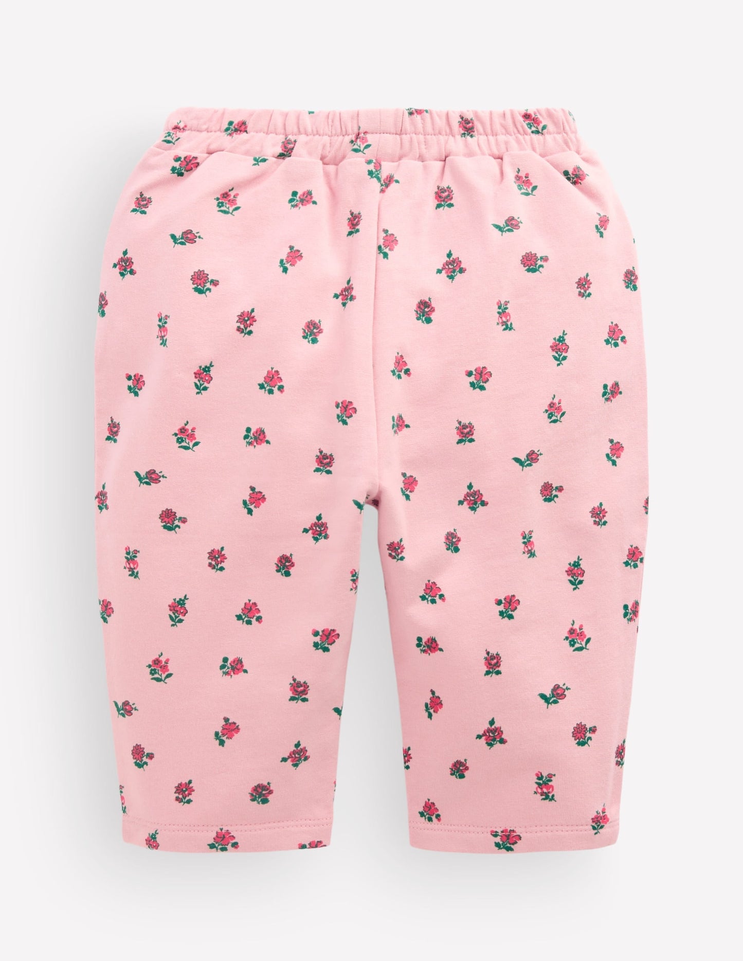 Jersey Pull-on Trousers-Pink Vintage Ditsy Floral