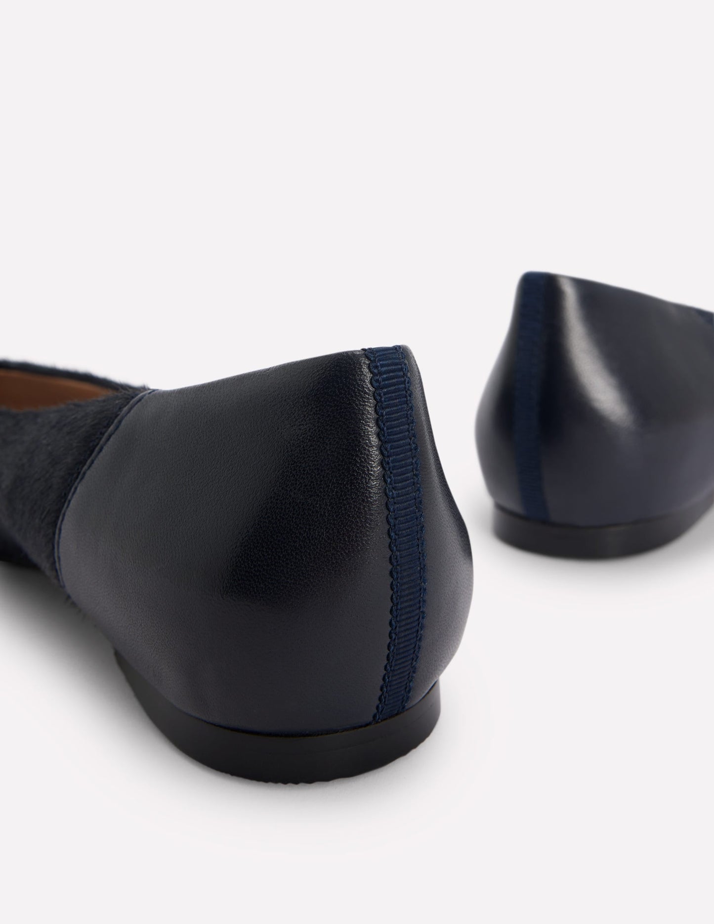 Nigella Pointed Toe Flats-Navy