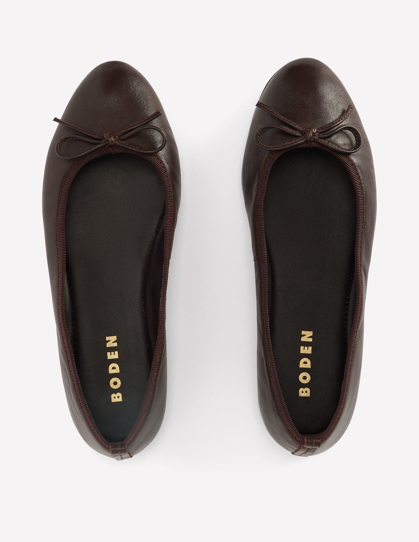 Patti Round Toe Ballet Flats-Bitter Chocolate