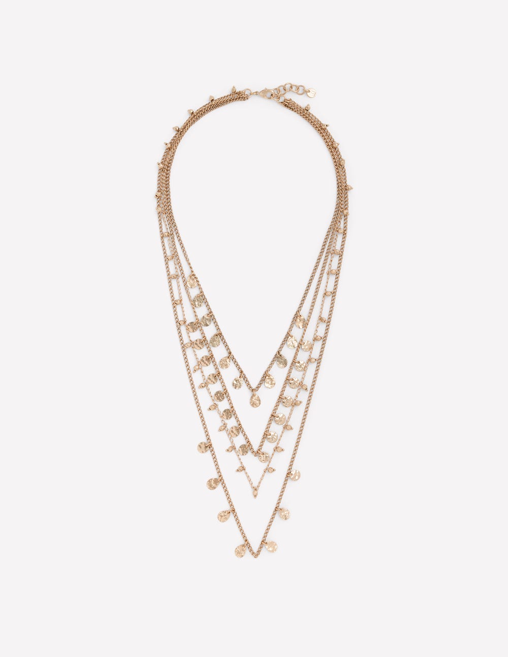Metal Layering Necklace-Gold