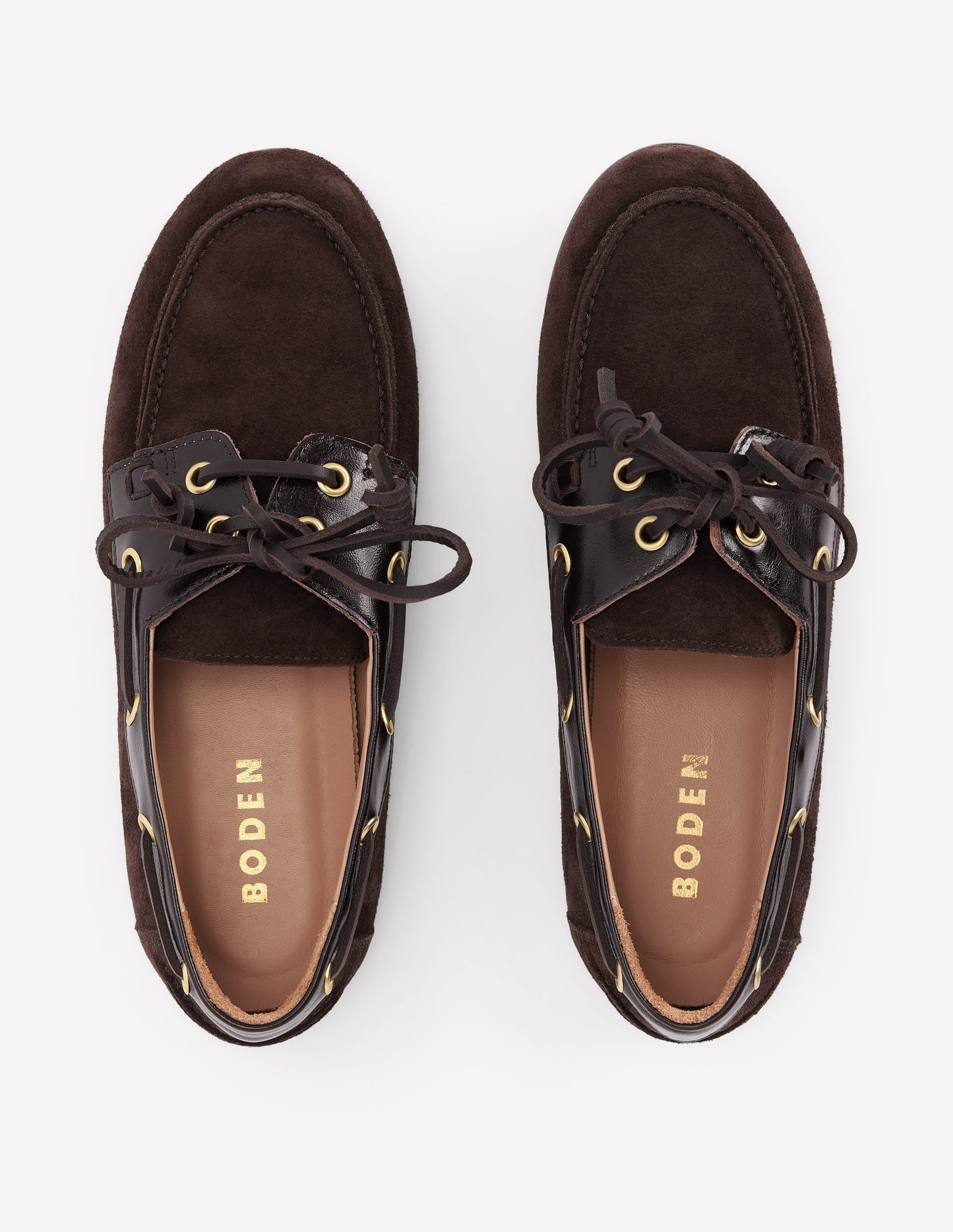 Lace-Up Boat Shoes-Bitter Chocolate