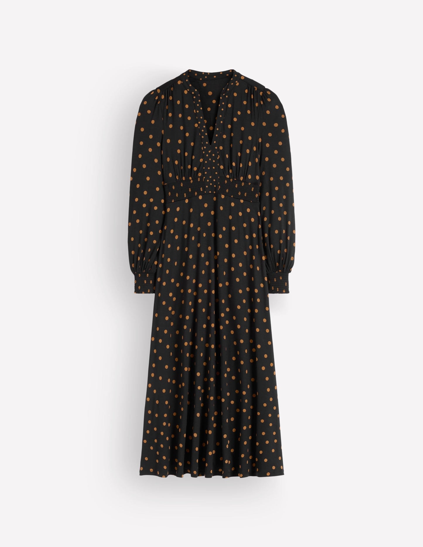 Georgia Jersey Midi Dress-Black, Boden Spot