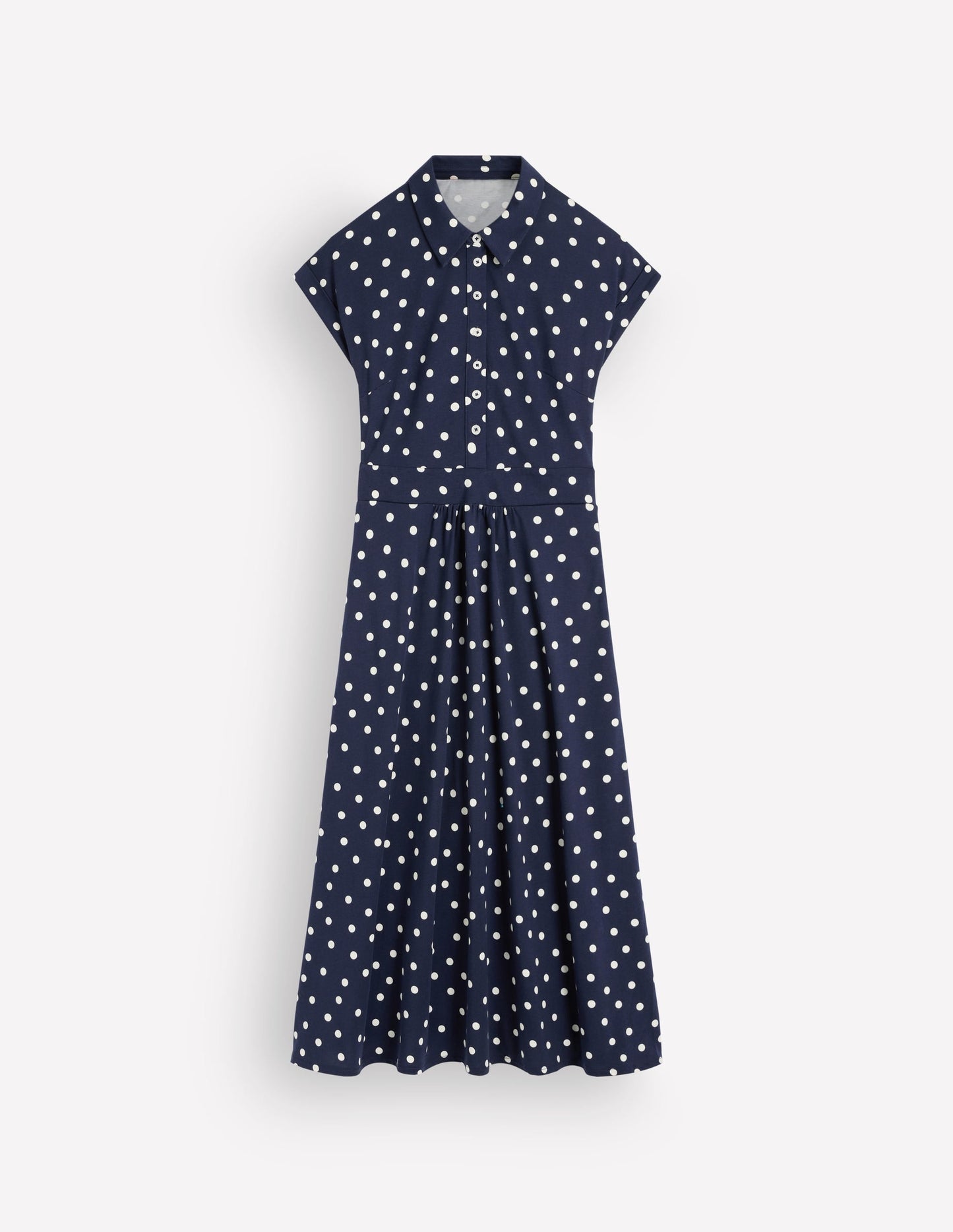 Fae Jersey Shirt Dress-French Navy, Boden Dot Spaced