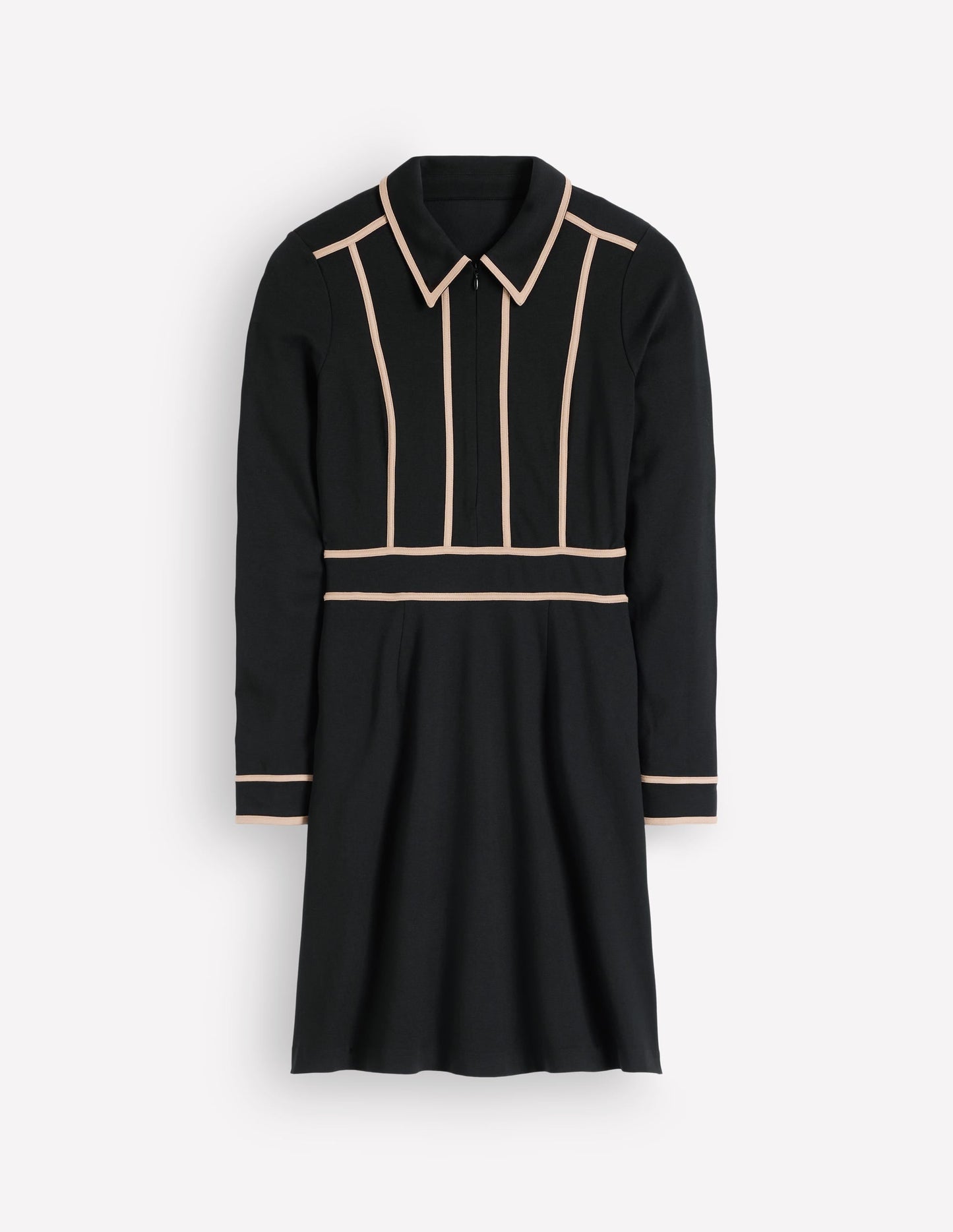 Ula Ponte Short Dress-Black, Camel
