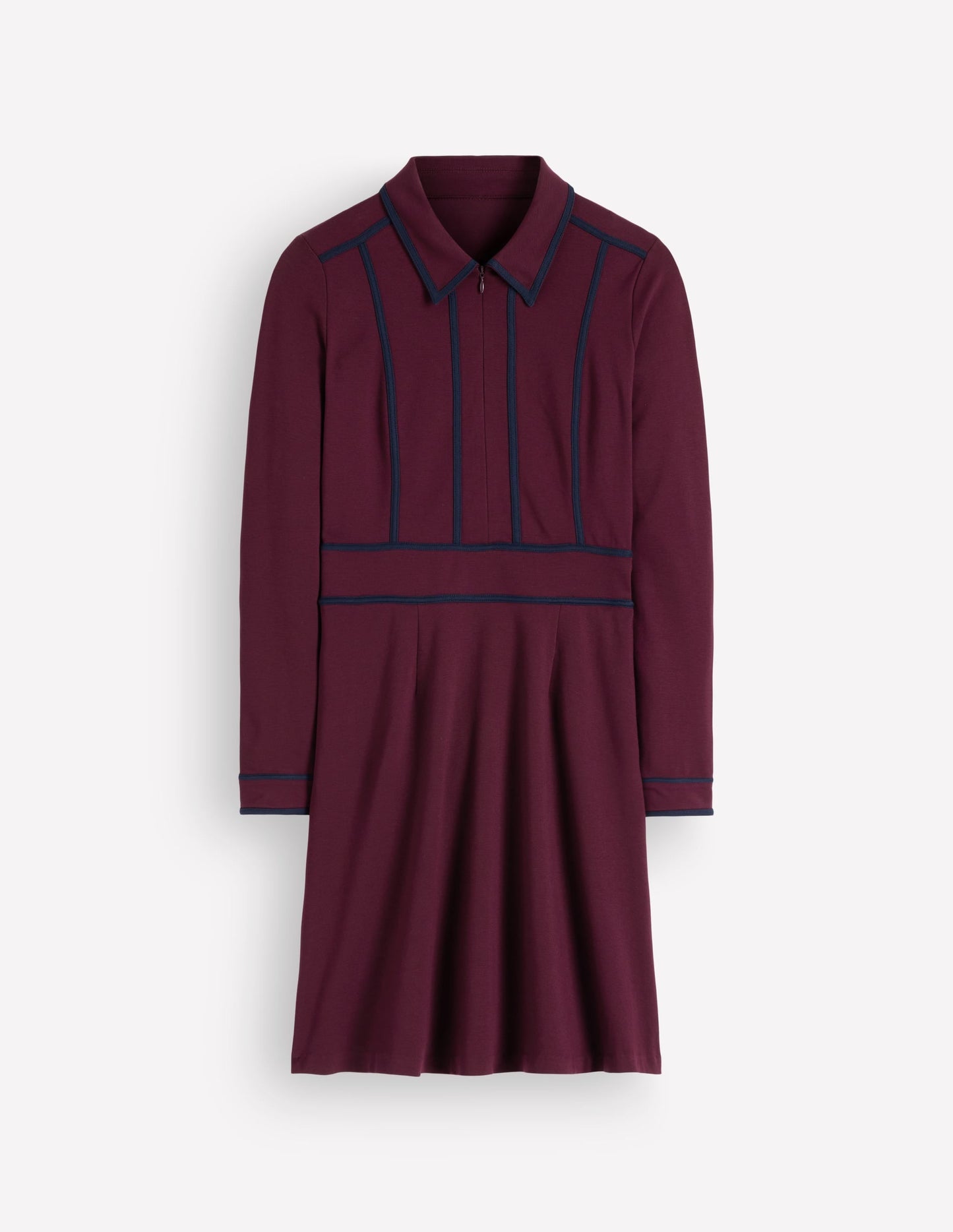 Ula Ponte Short Dress-Dark Cherry, Navy