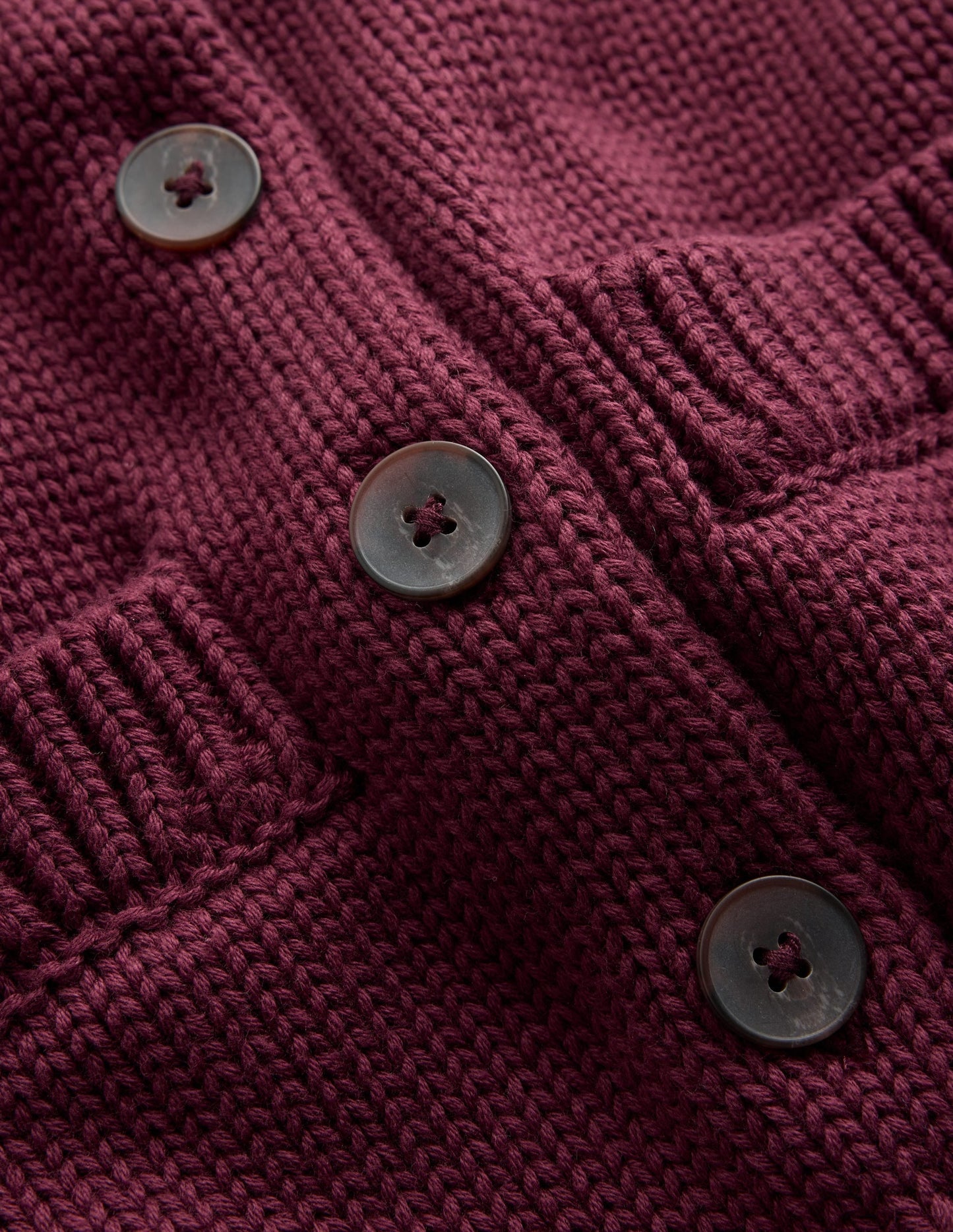 Lucy Chunky Cotton Cardigan-Maroon banner