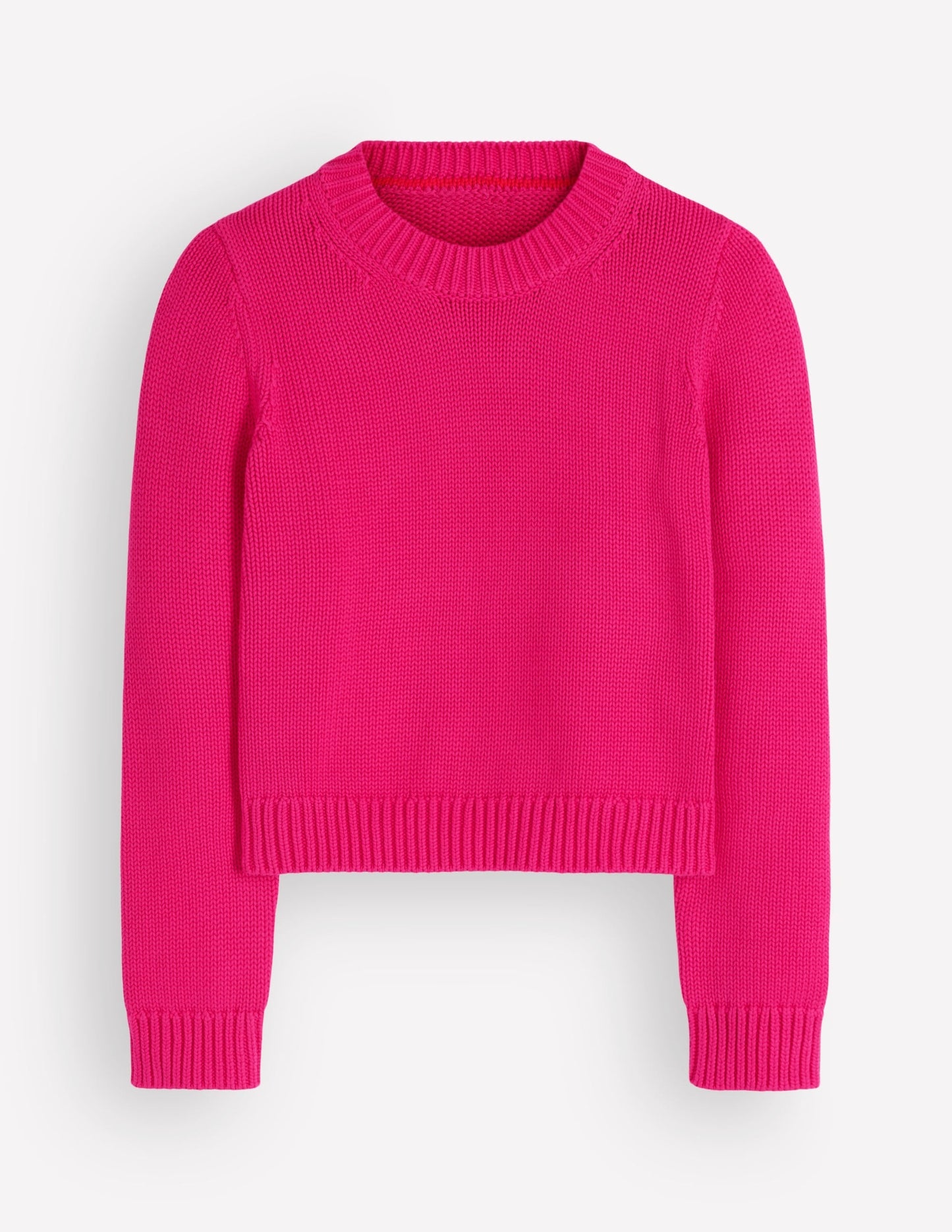 Lucy Chunky Cotton Jumper-Pink peacock