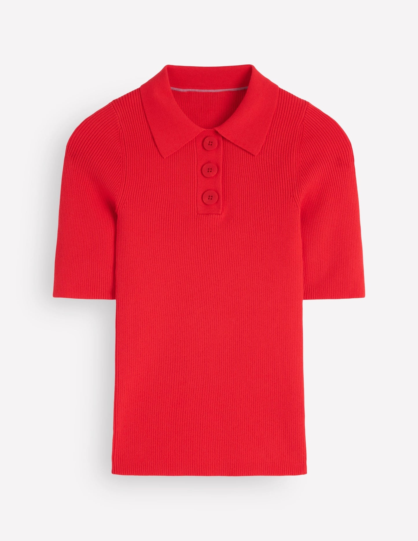 Rhianne Cotton Rib Jumper-Poppy Red