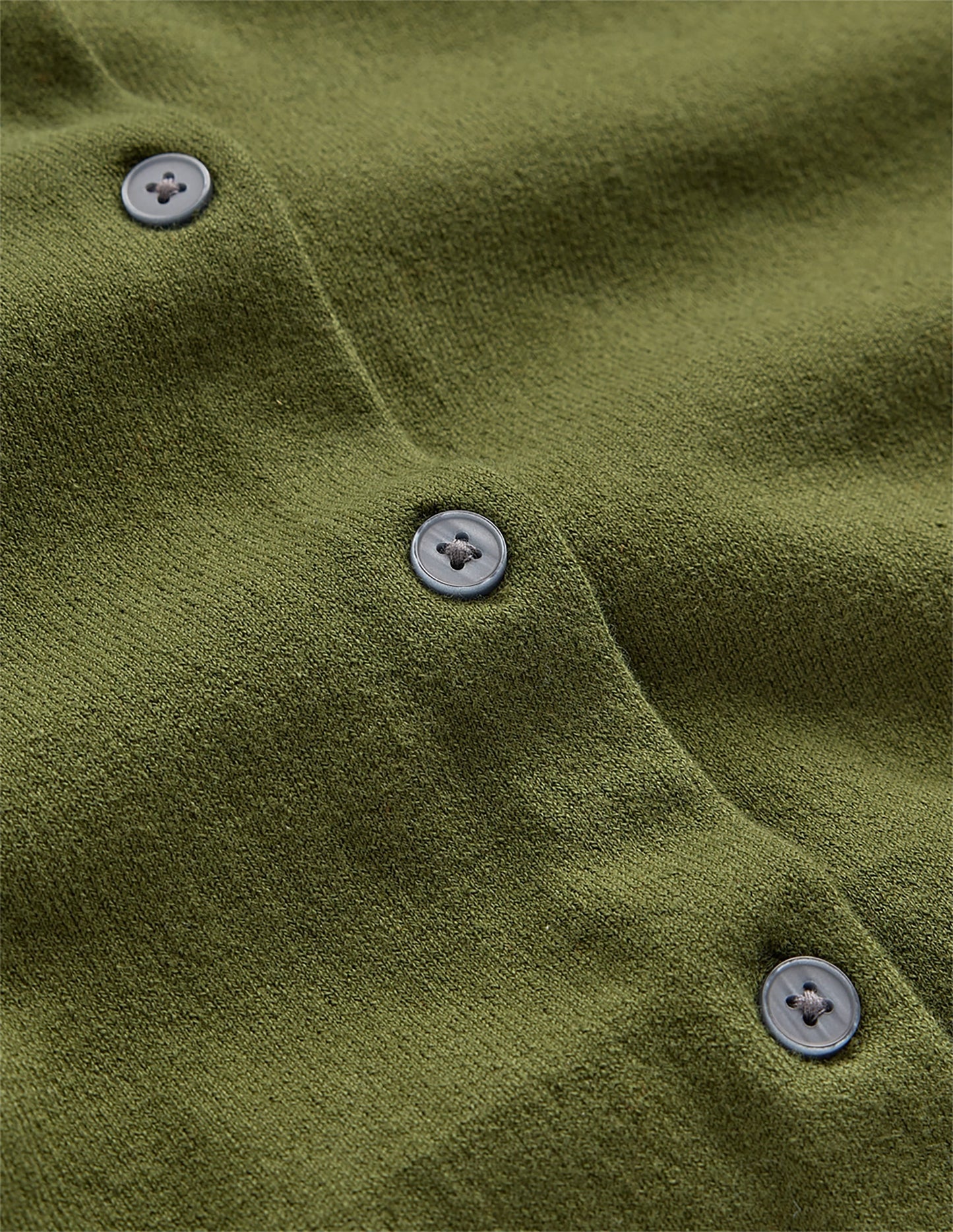 Camilla Cotton Crew Cardigan-Forest Green