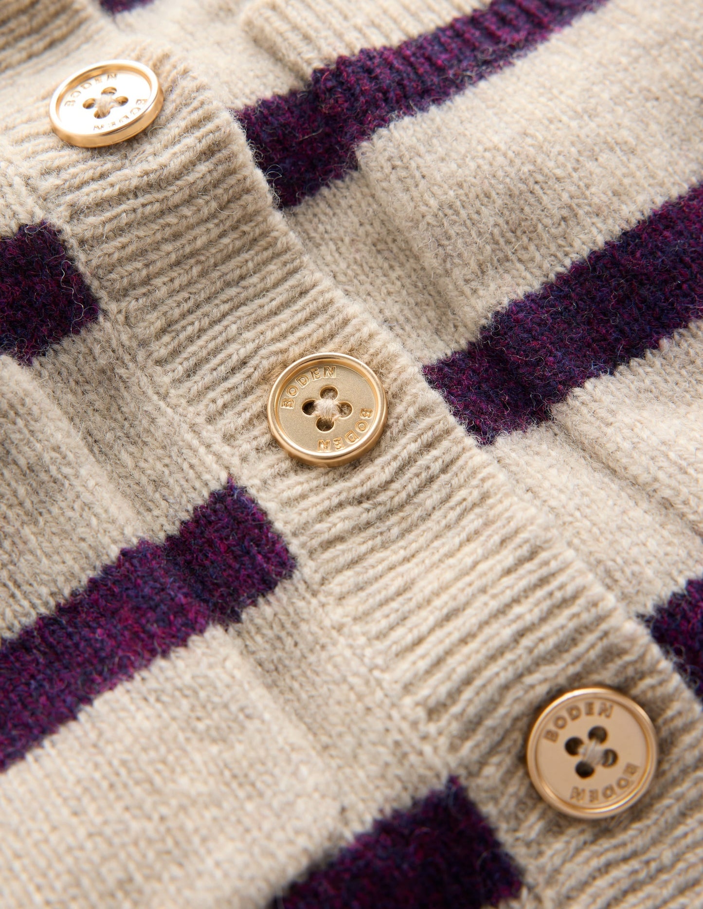 Marianne Merino Wool Jumper-Mink, Stripe