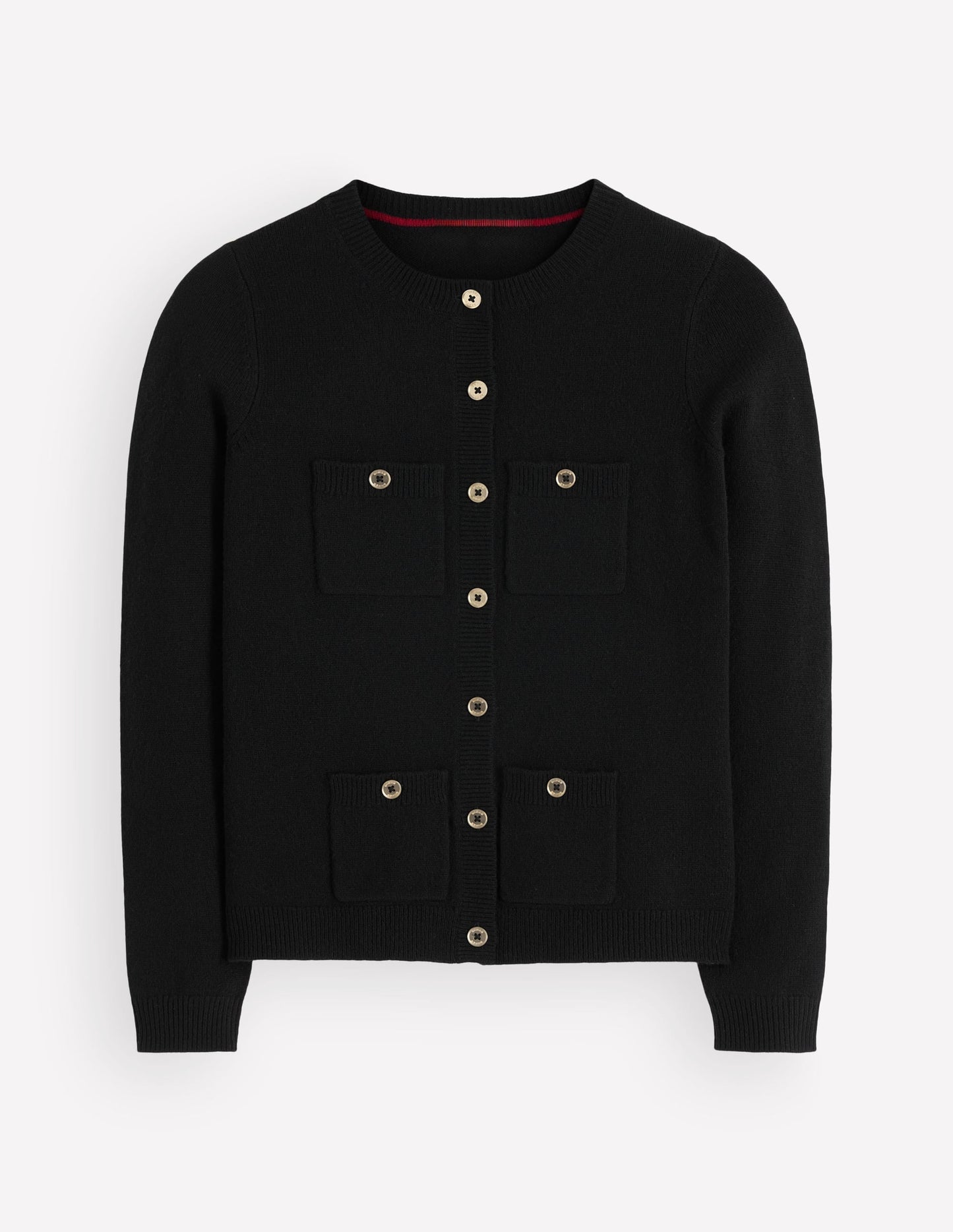 Marianne Merino Wool Cardigan-Black