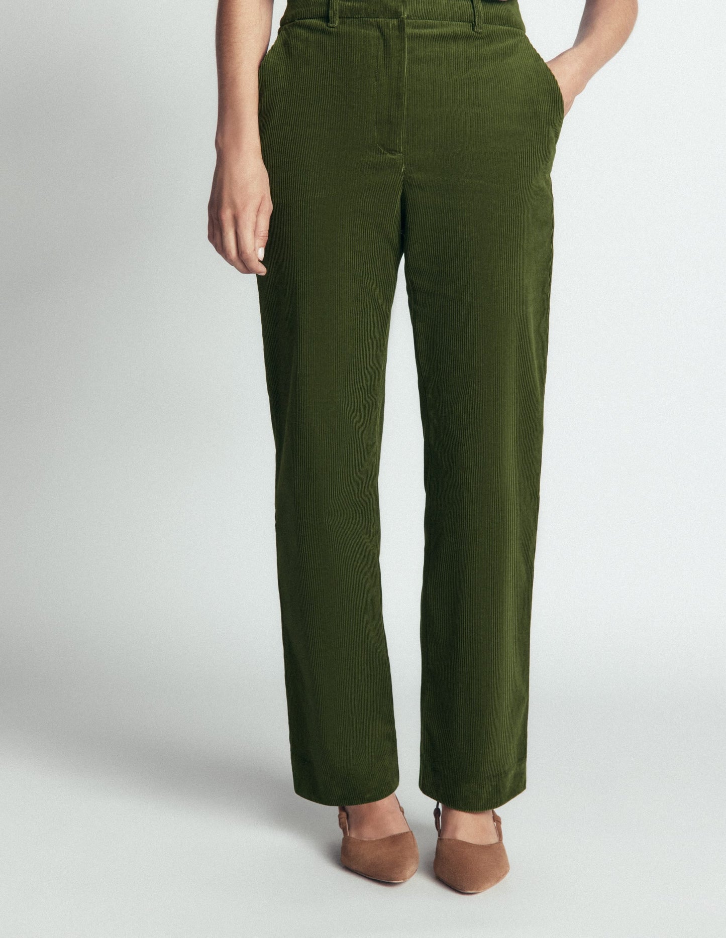 Canonbury Cord Trousers-Forest Green