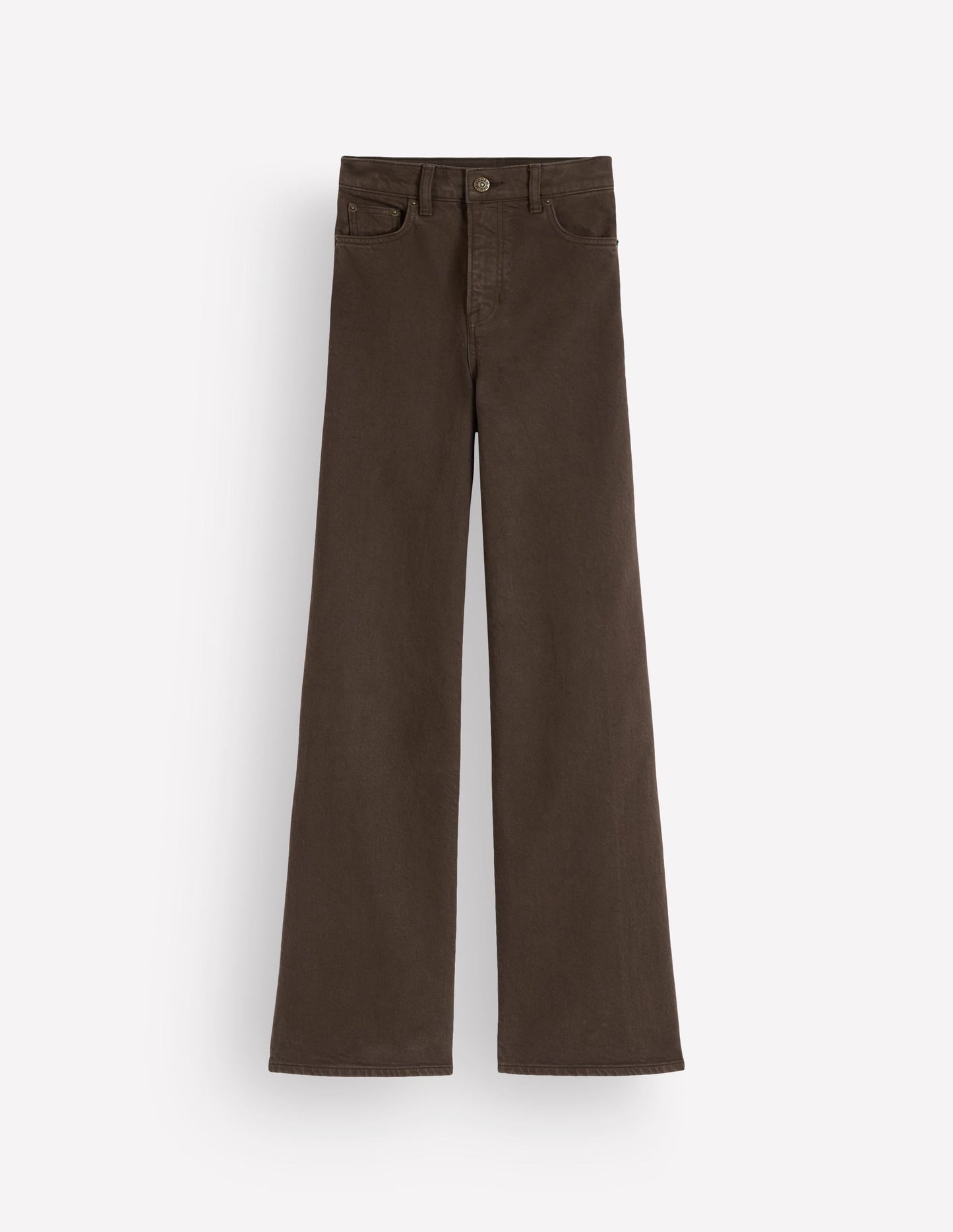 High Rise Wide Leg Jeans-Dark Chocolate