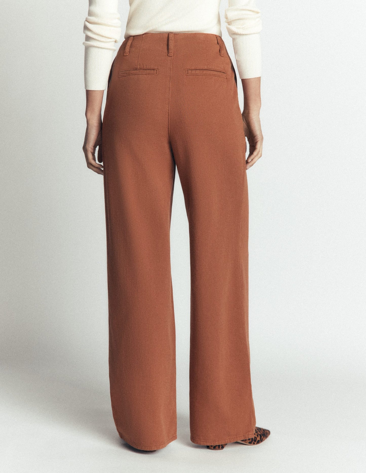 Mayfair Pleat Detail Trousers-Burnt Orange