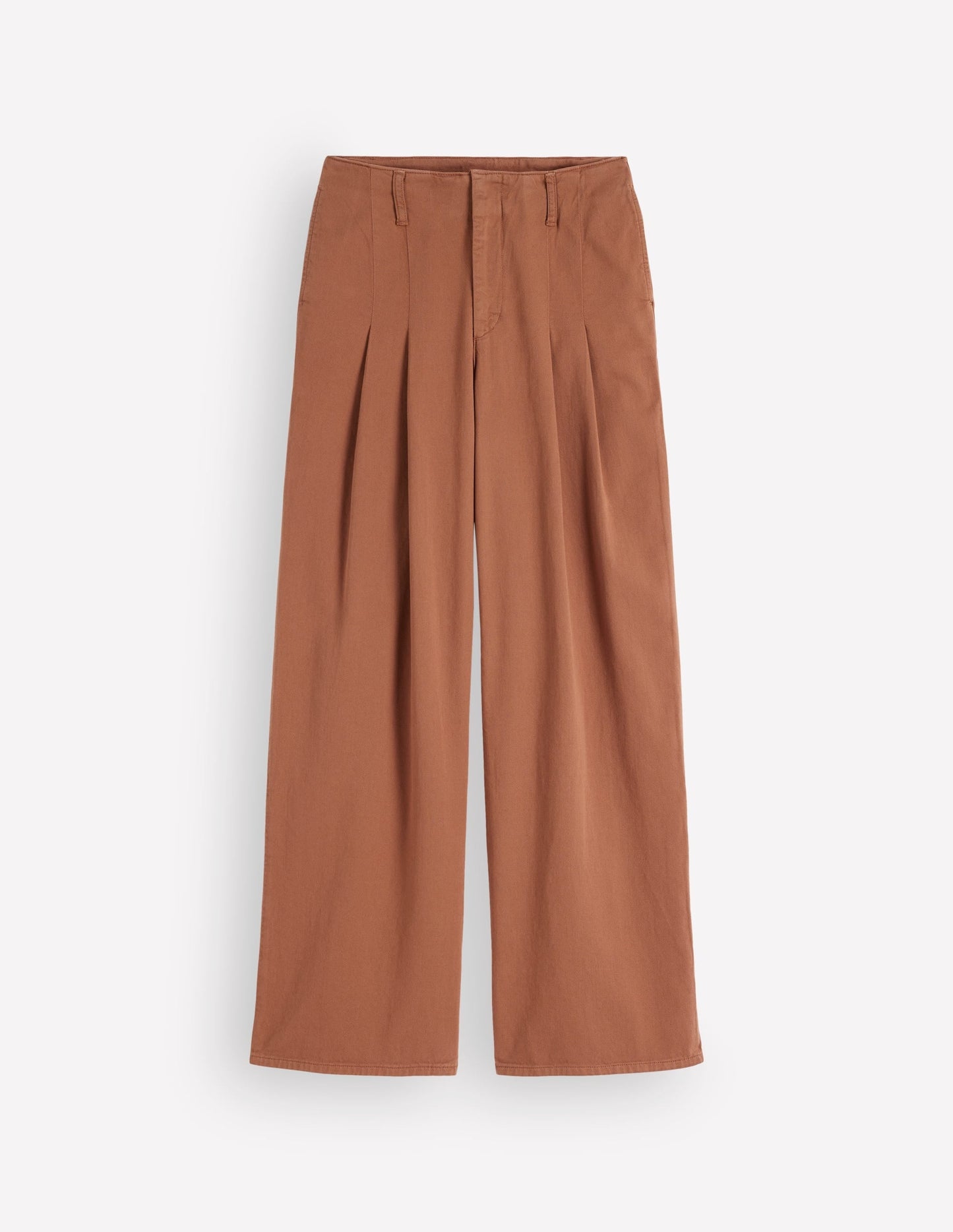 Mayfair Pleat Detail Trousers-Burnt Orange