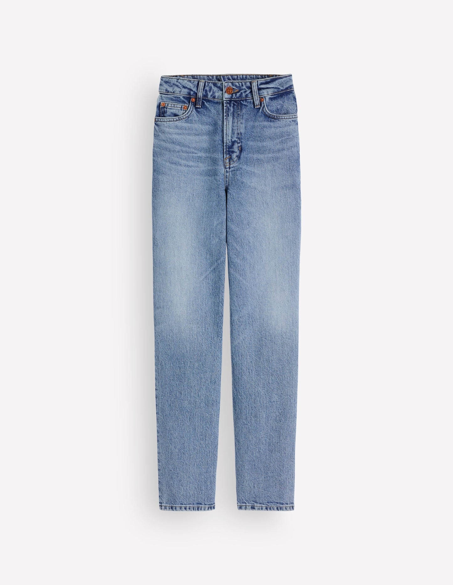High Rise Straight Jeans-Light Vintage