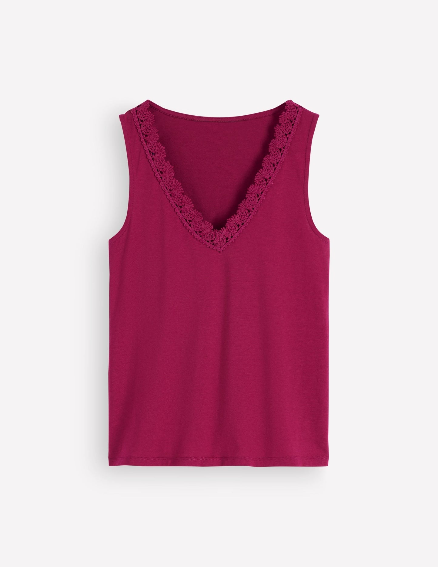 Supersoft V Neck Trim Vest-Beetroot Red