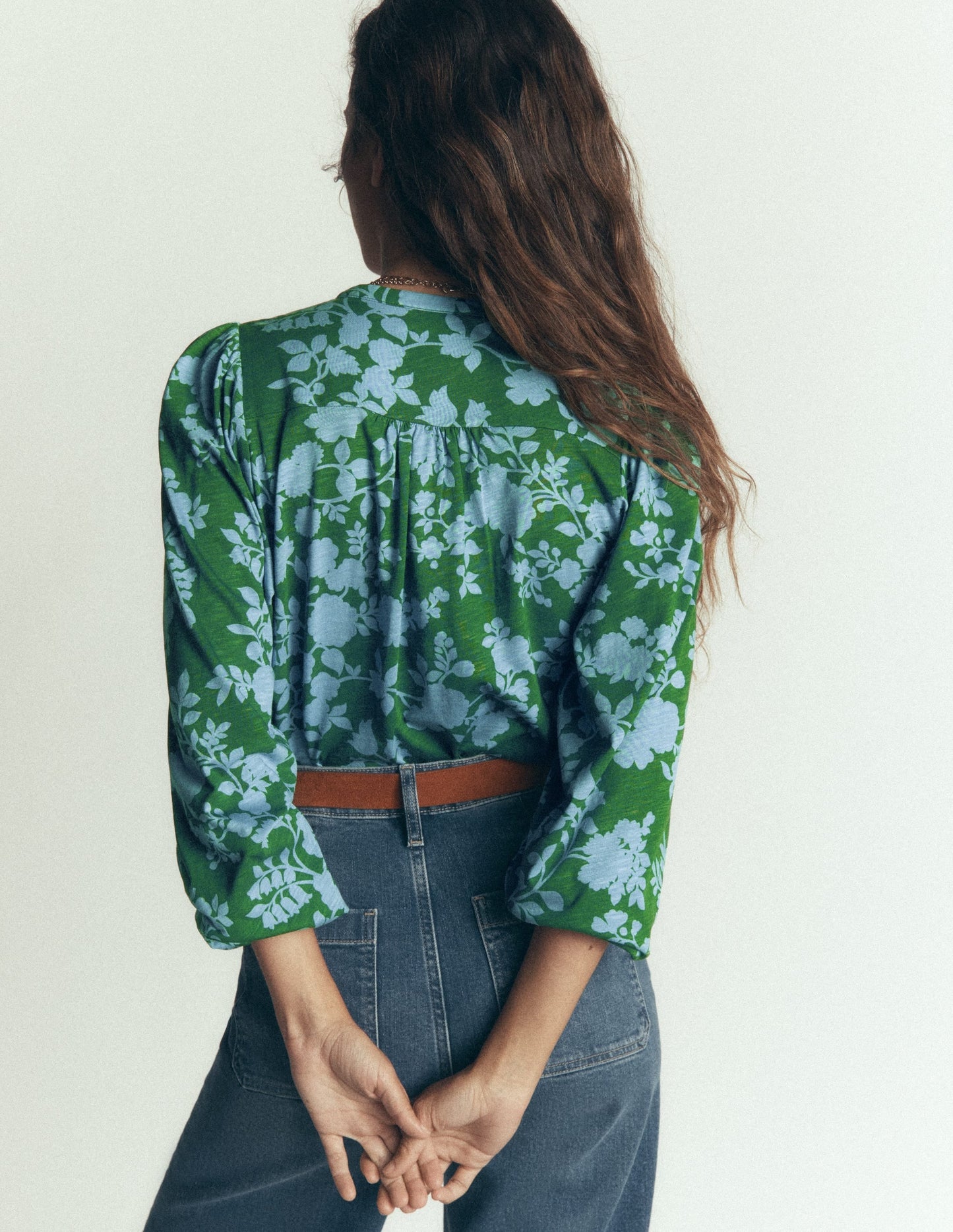 Ara Jersey Shirt-Alpine Green, Bouquet Breeze