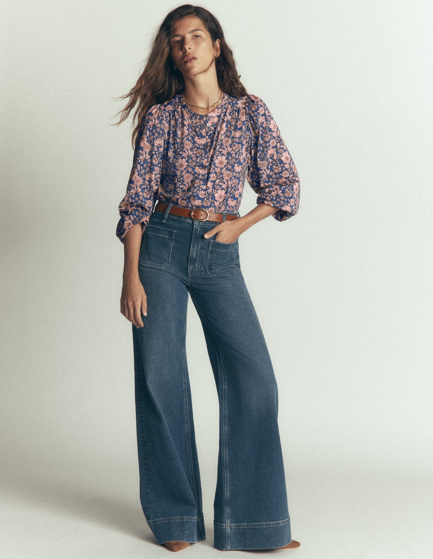 Ara Jersey Shirt-Floral Field