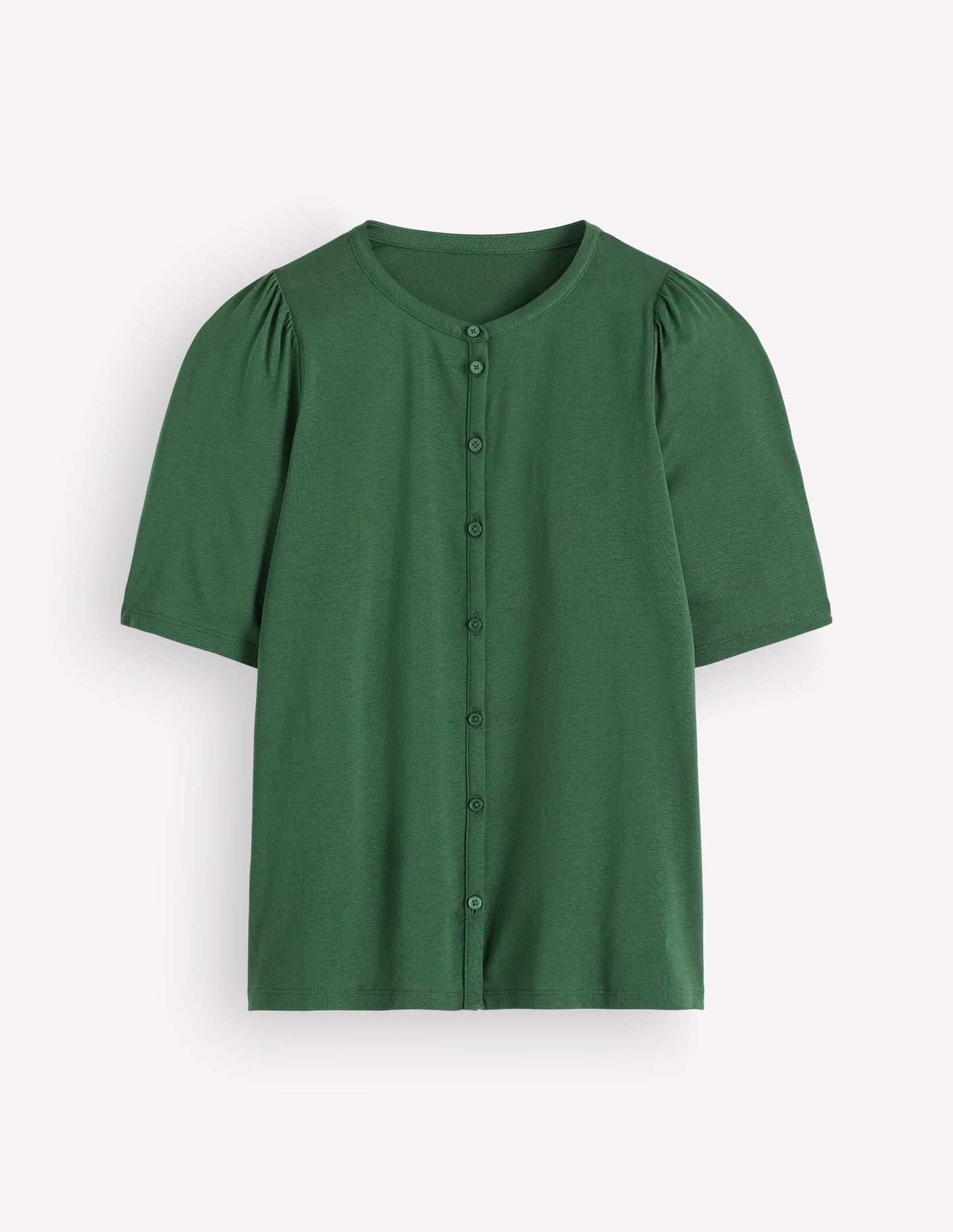 Supersoft Short Puff Shirt-Hunter Green