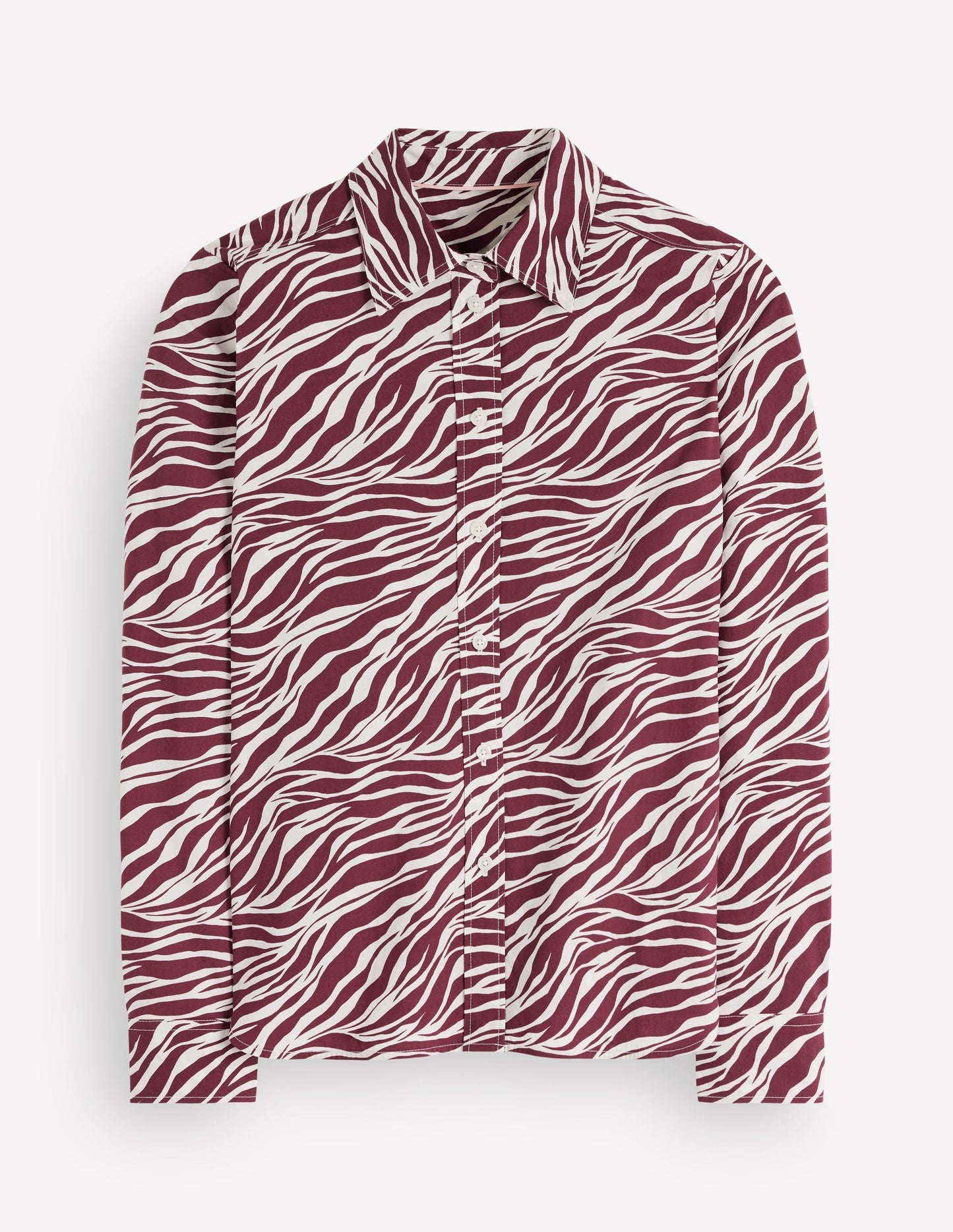 The New Sienna Cotton Shirt-Chestnut, Zebra Swirl