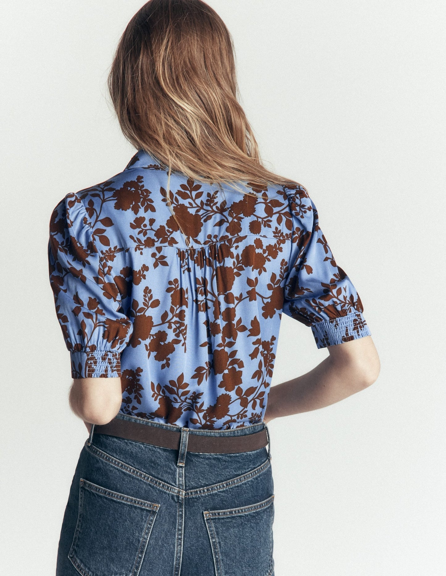 Penelope Viscose Top-Forget Me Not, Bouquet Breeze