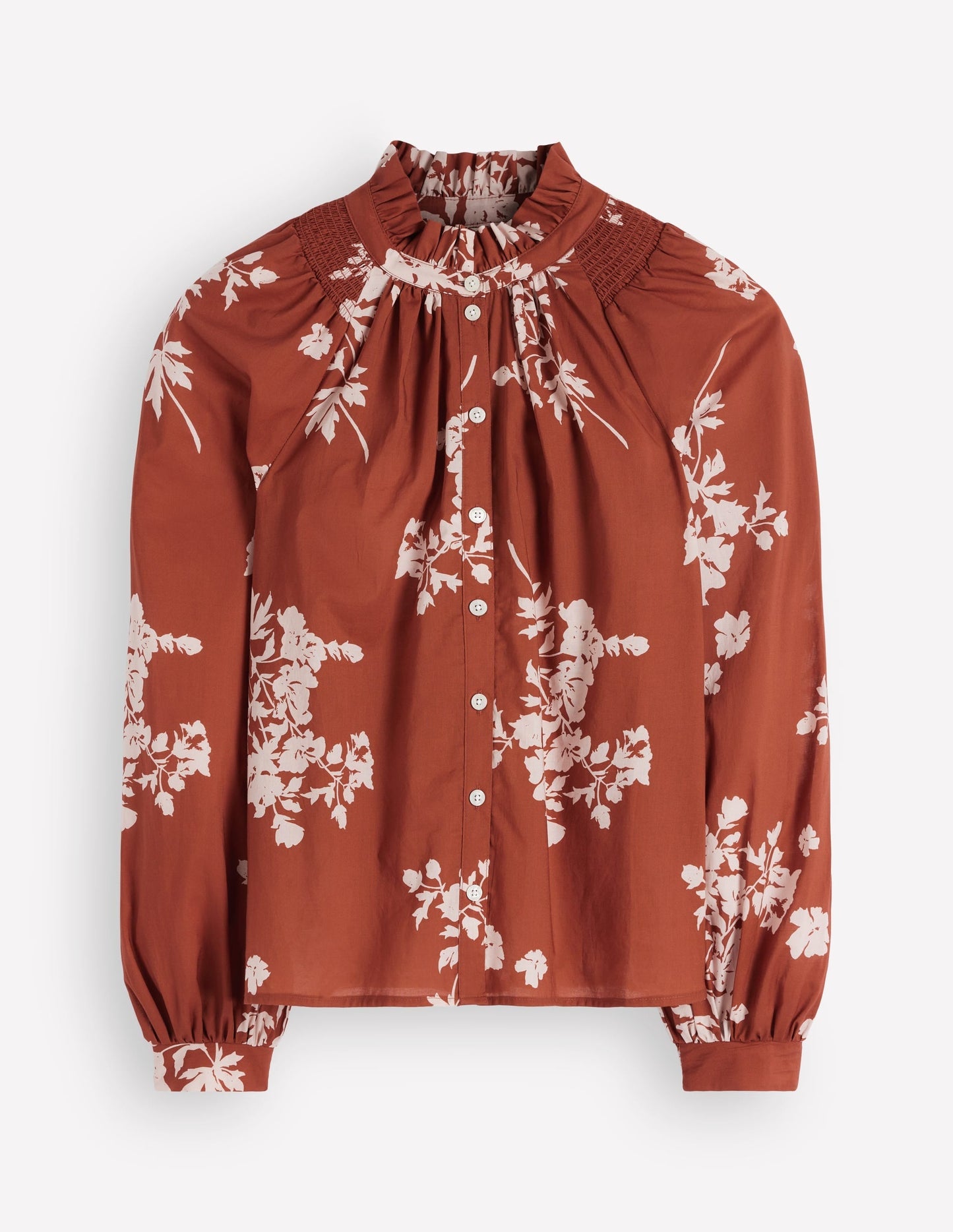 Erica Cotton Frill Top-Arabian Spice, Flecked Bunch