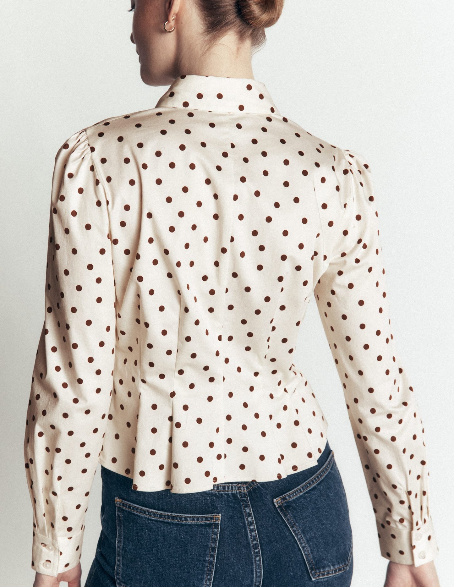 Julia Darted Cotton Shirt-Ivory, Boden Spot