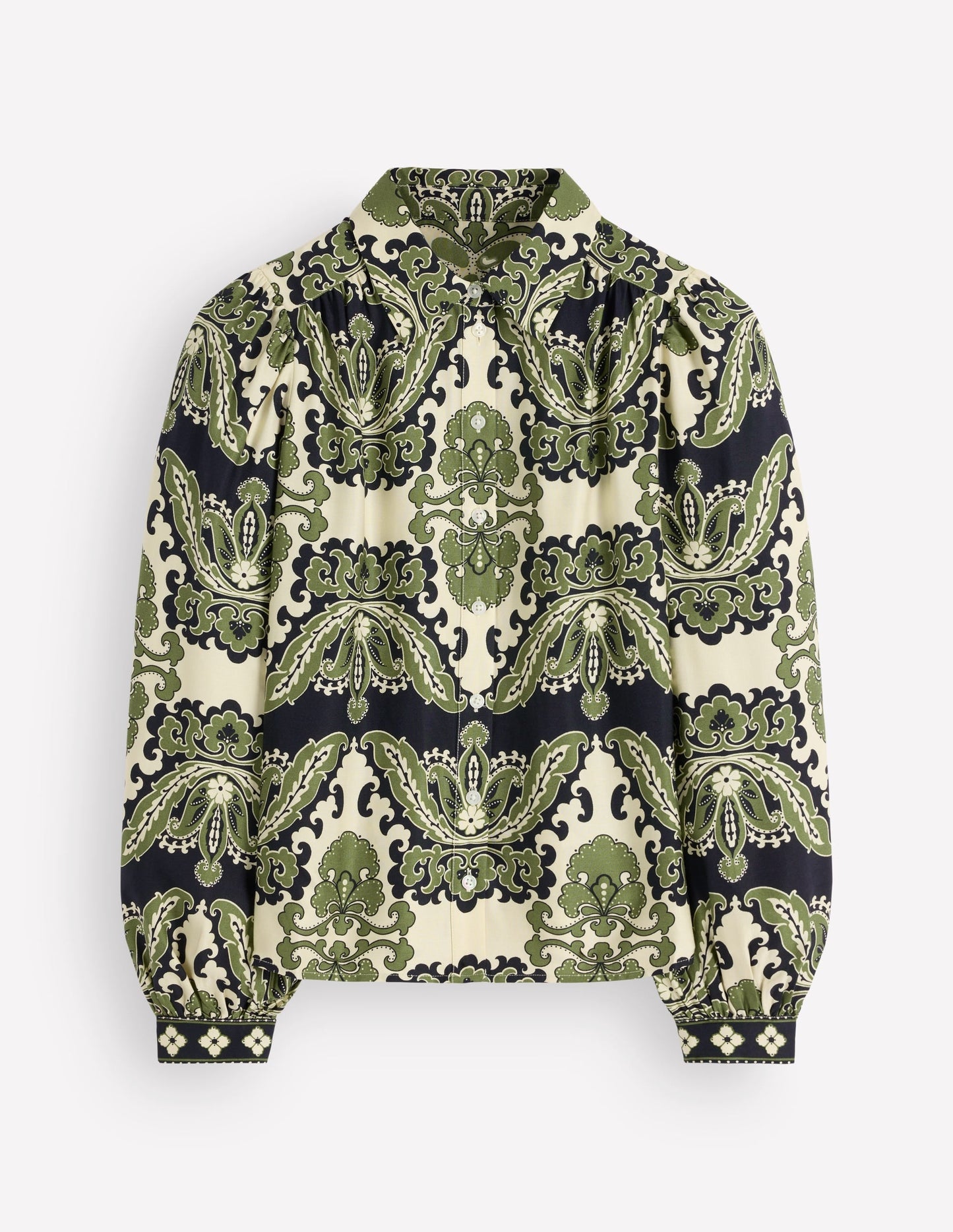 Long Sleeve Printed Shirt-Multi, Blossoming Gardenia