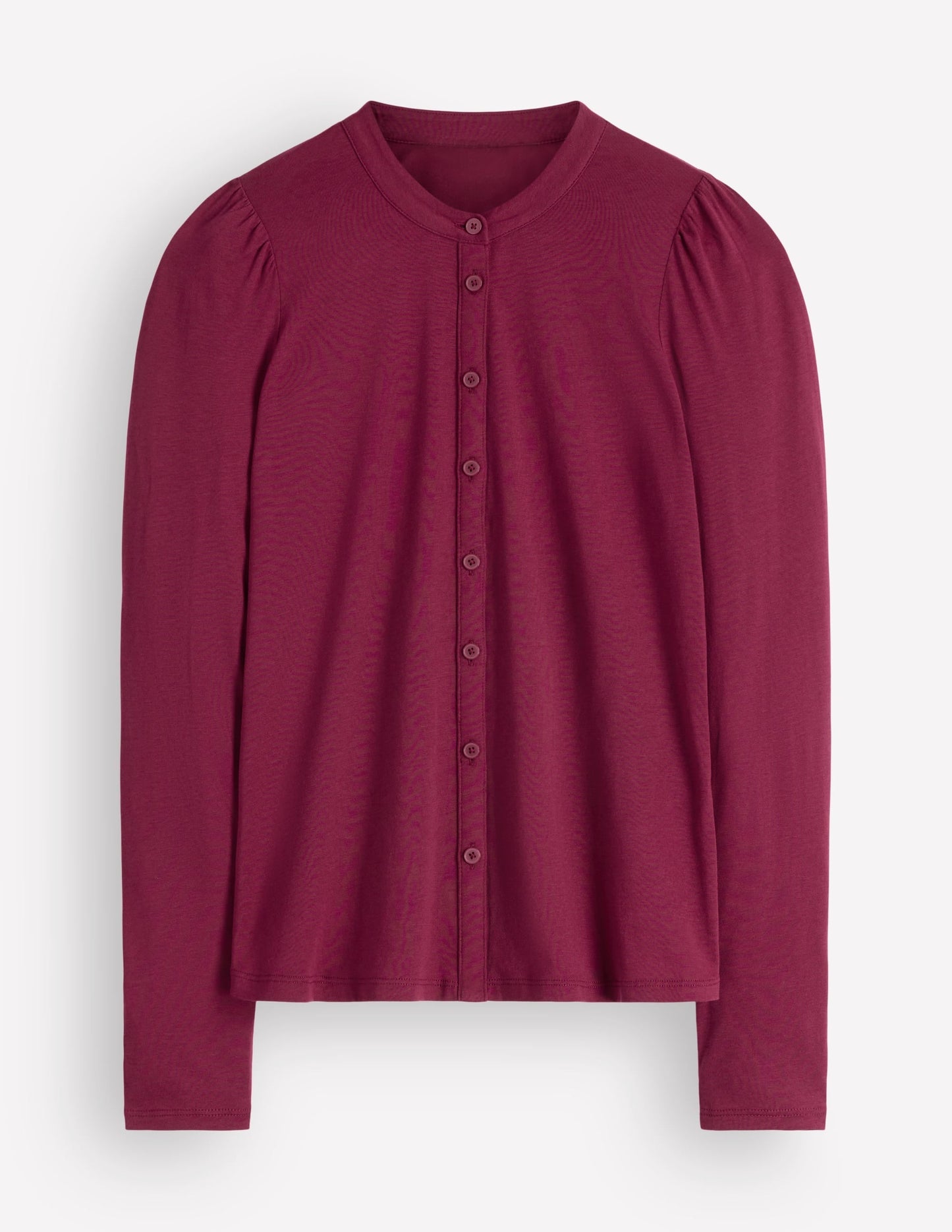 Supersoft Puff Sleeve Shirt-Beetroot Red
