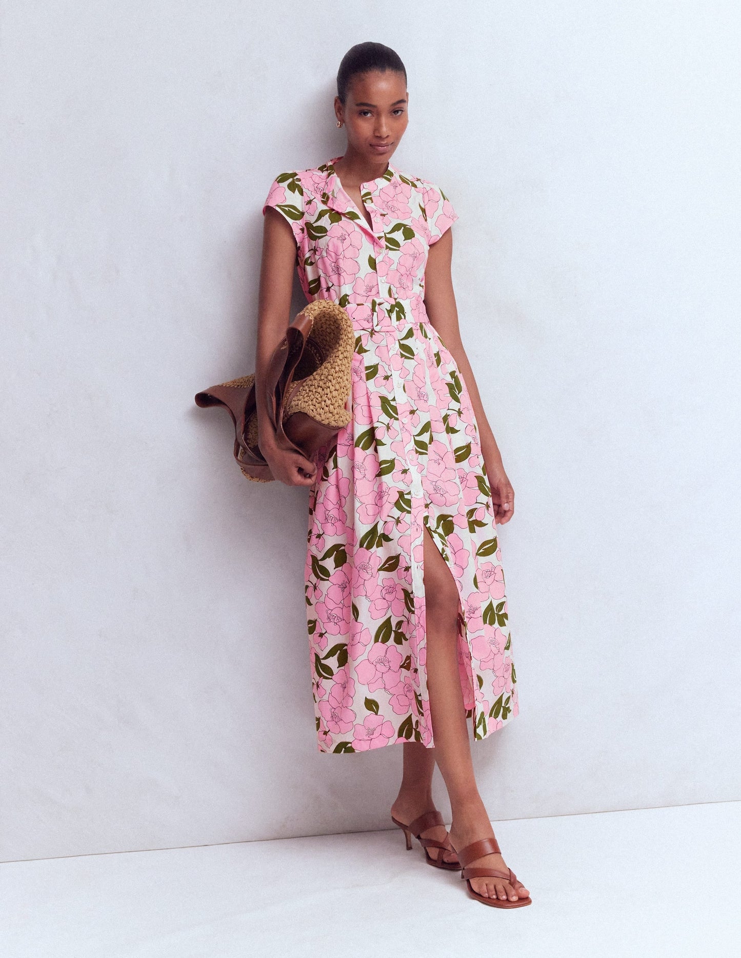 Arabella Cotton Maxi Dress-Pink Radiant Bloom