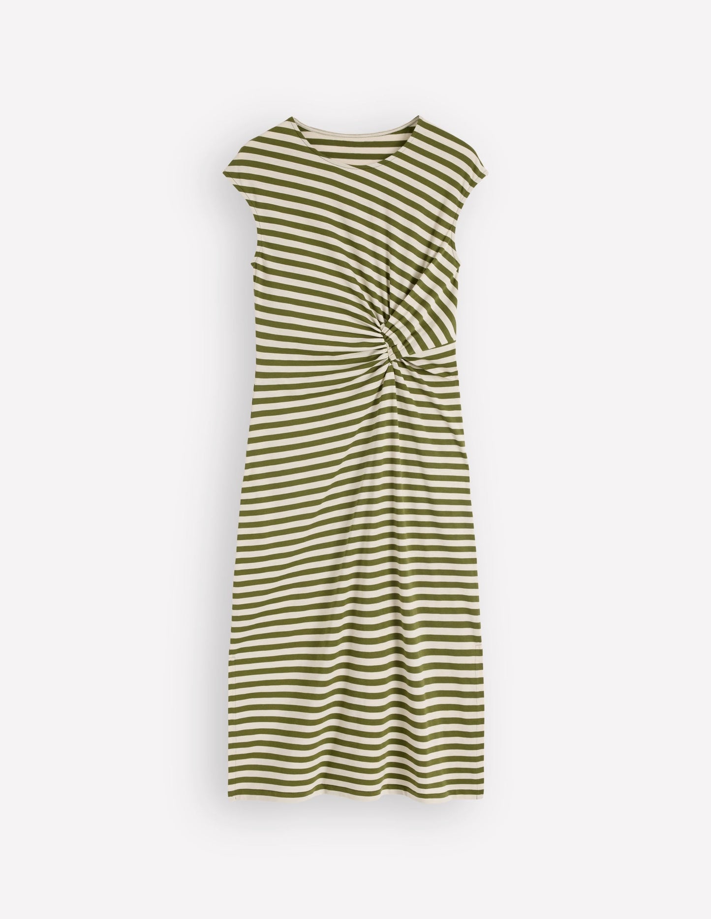 Delilah Twisted Midi Dress-Stripe