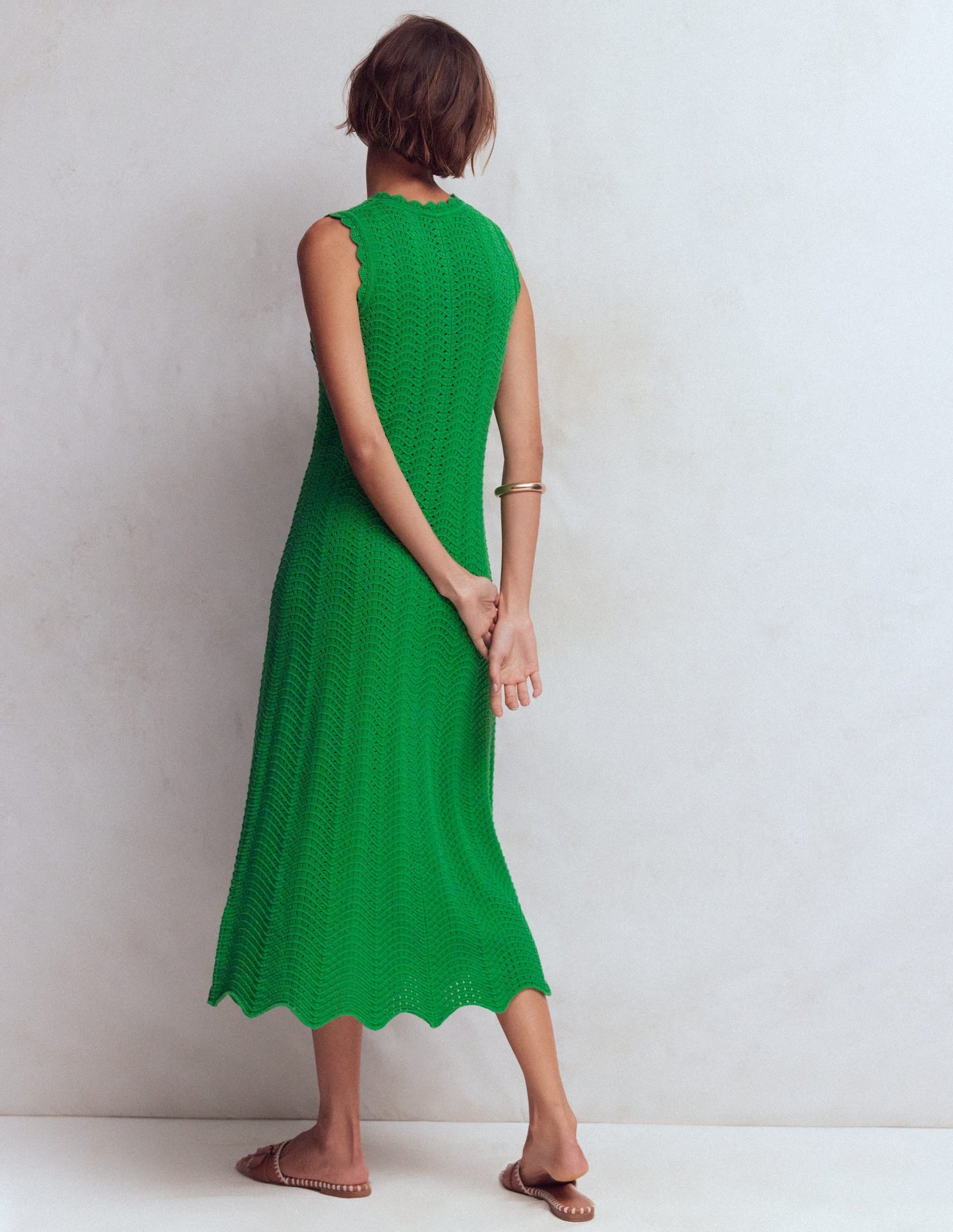 Stella Maxi Crochet Dress-Shamrock Green