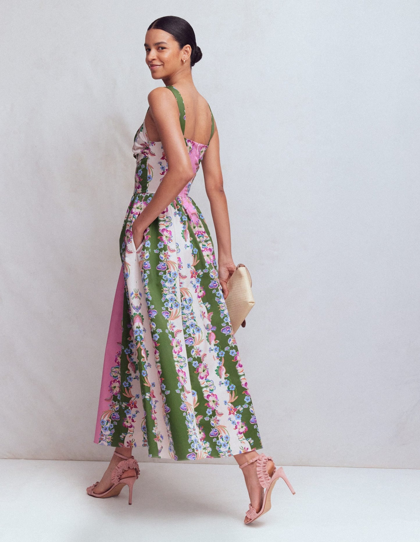 Fit and Flare Midi Dress-Orchid Canopy Stripe