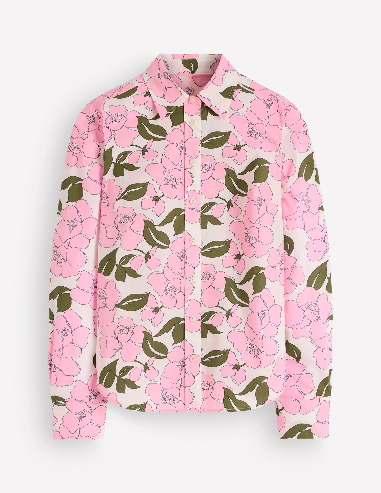 Sienna Cotton Shirt-Blossom Pink, Radiant Bloom