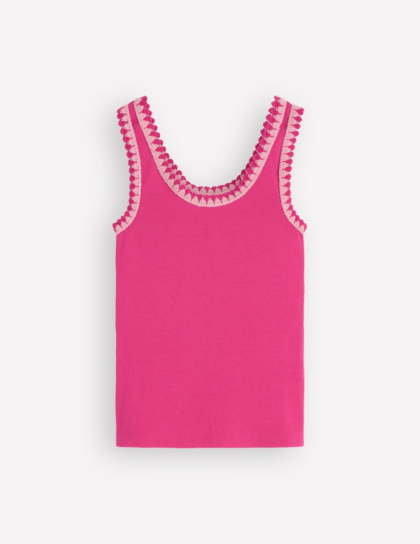 Maddie Trim Detail Vest-Pink Peony