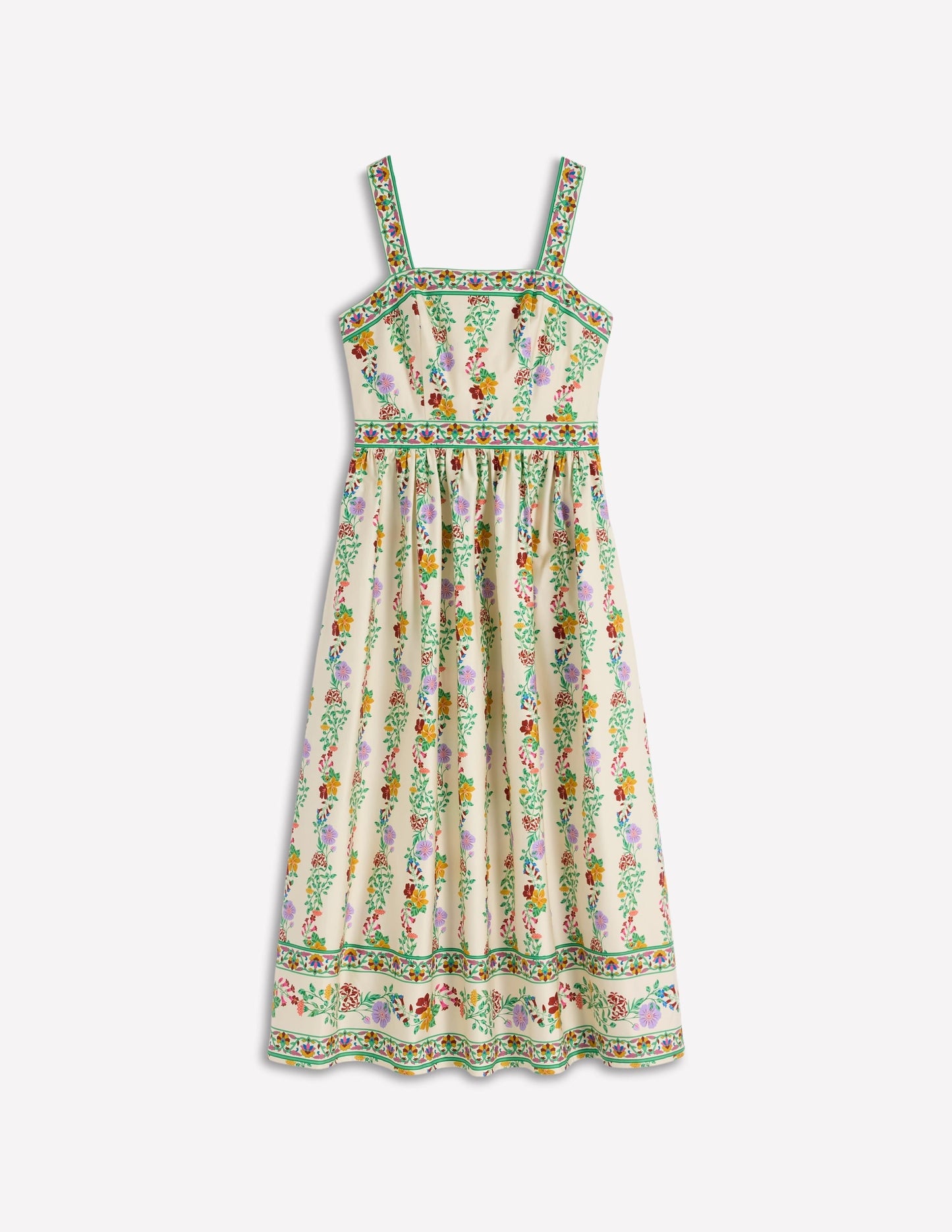 Square Neck Occasion Dress-Ivory, Blossom Trail