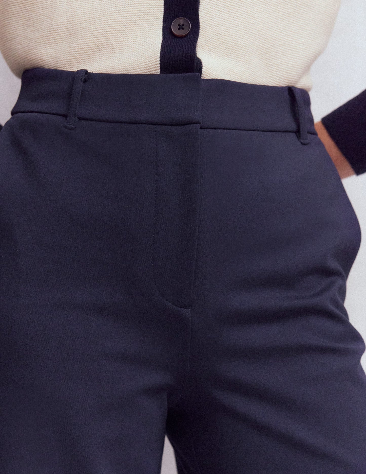Belgravia Ponte Trousers-Navy