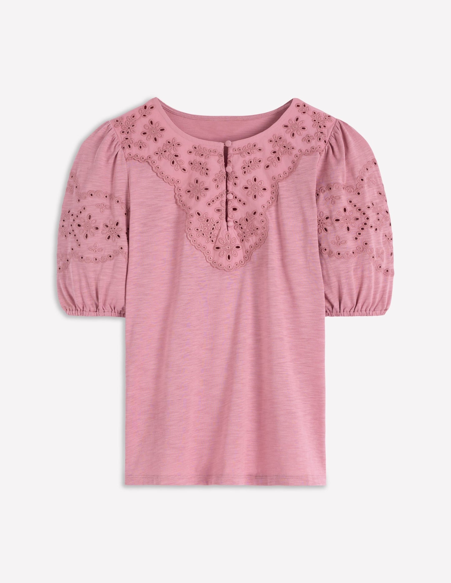 Ada Broderie Mix Top-Lilas
