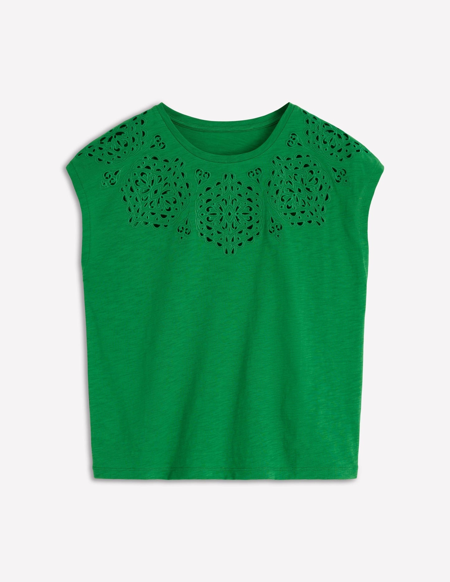 Willow Broderie T-shirt-Fresh Green