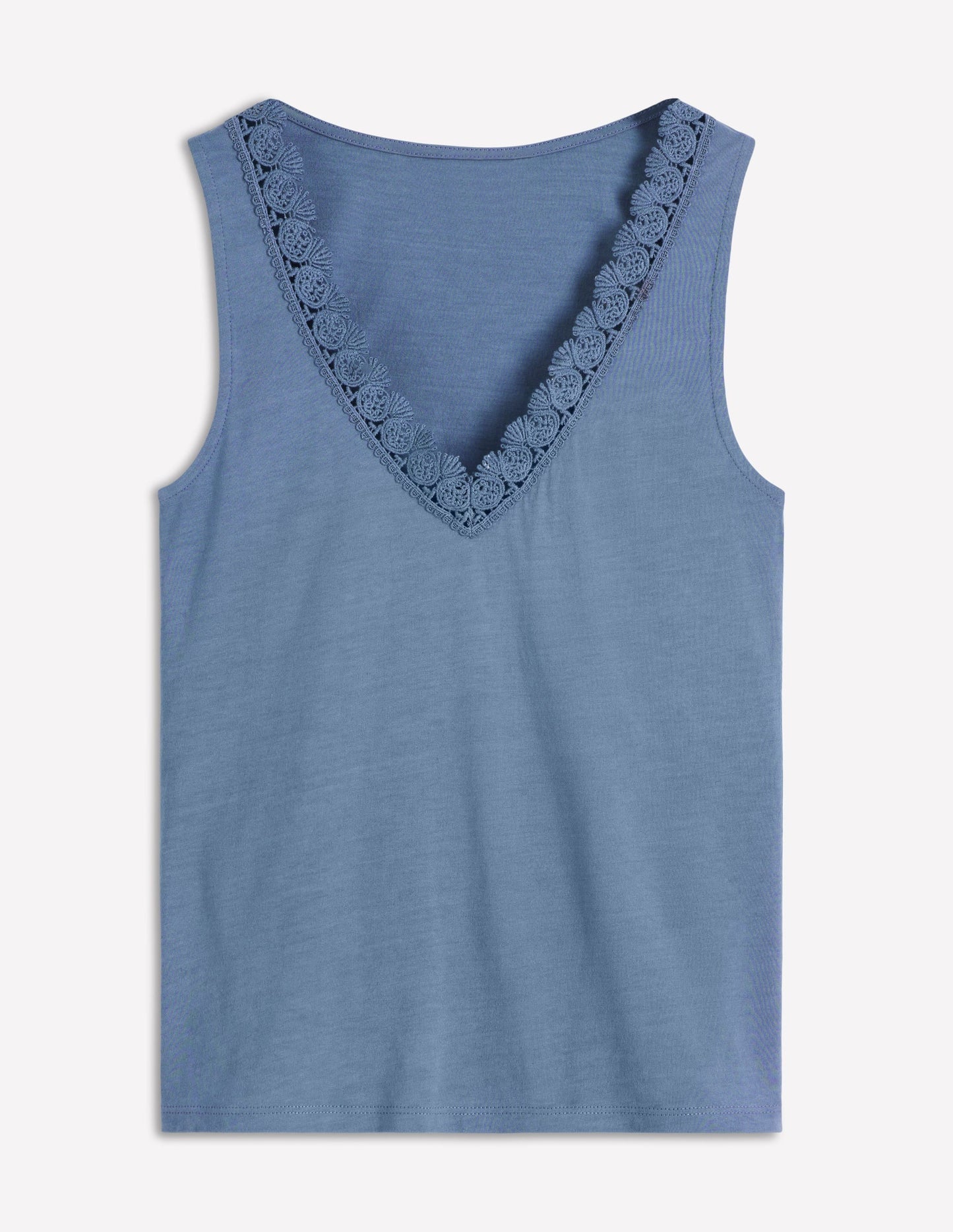Supersoft V Neck Trim Vest-Captains Blue