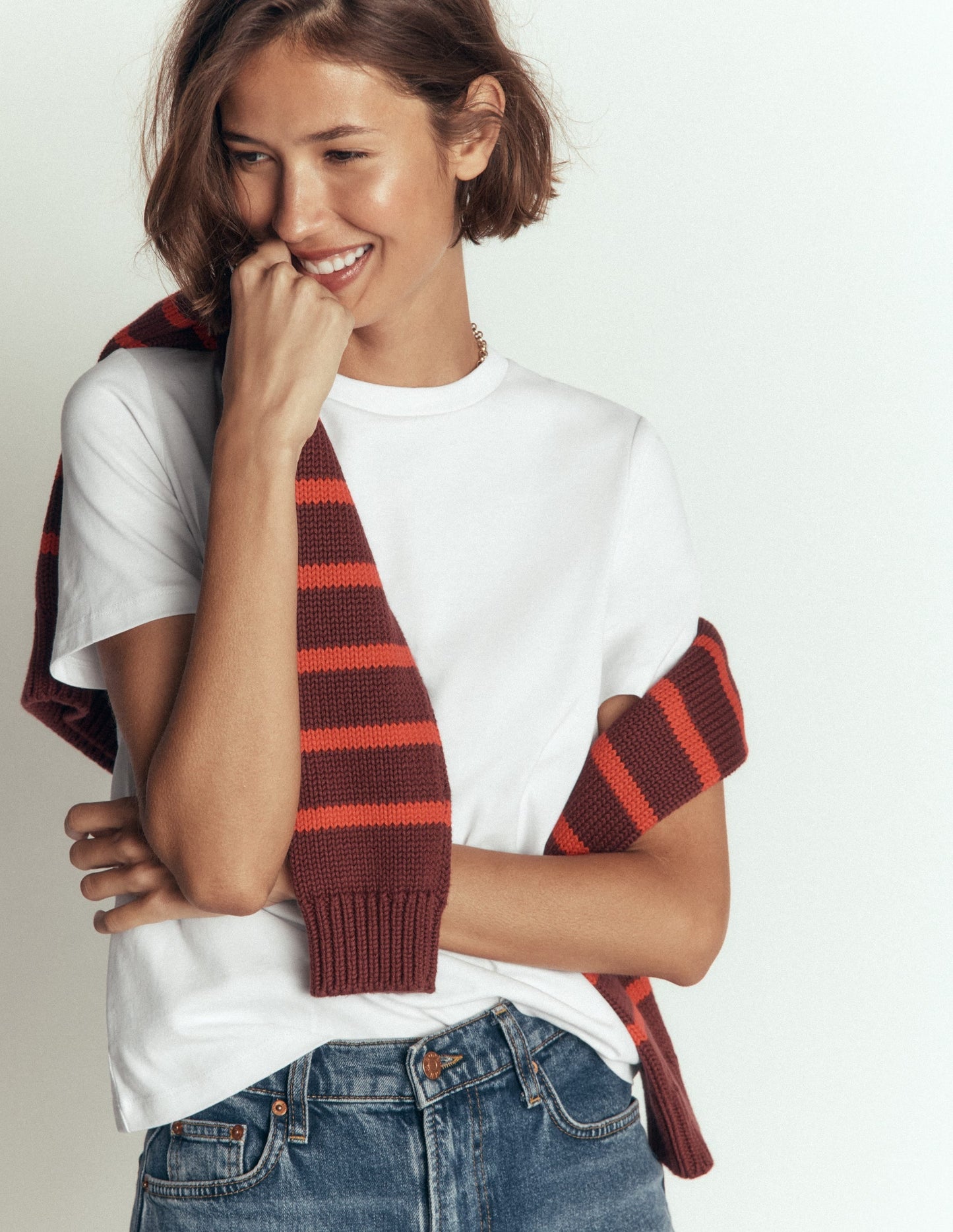 Cotton Crew Neck T-shirt-White