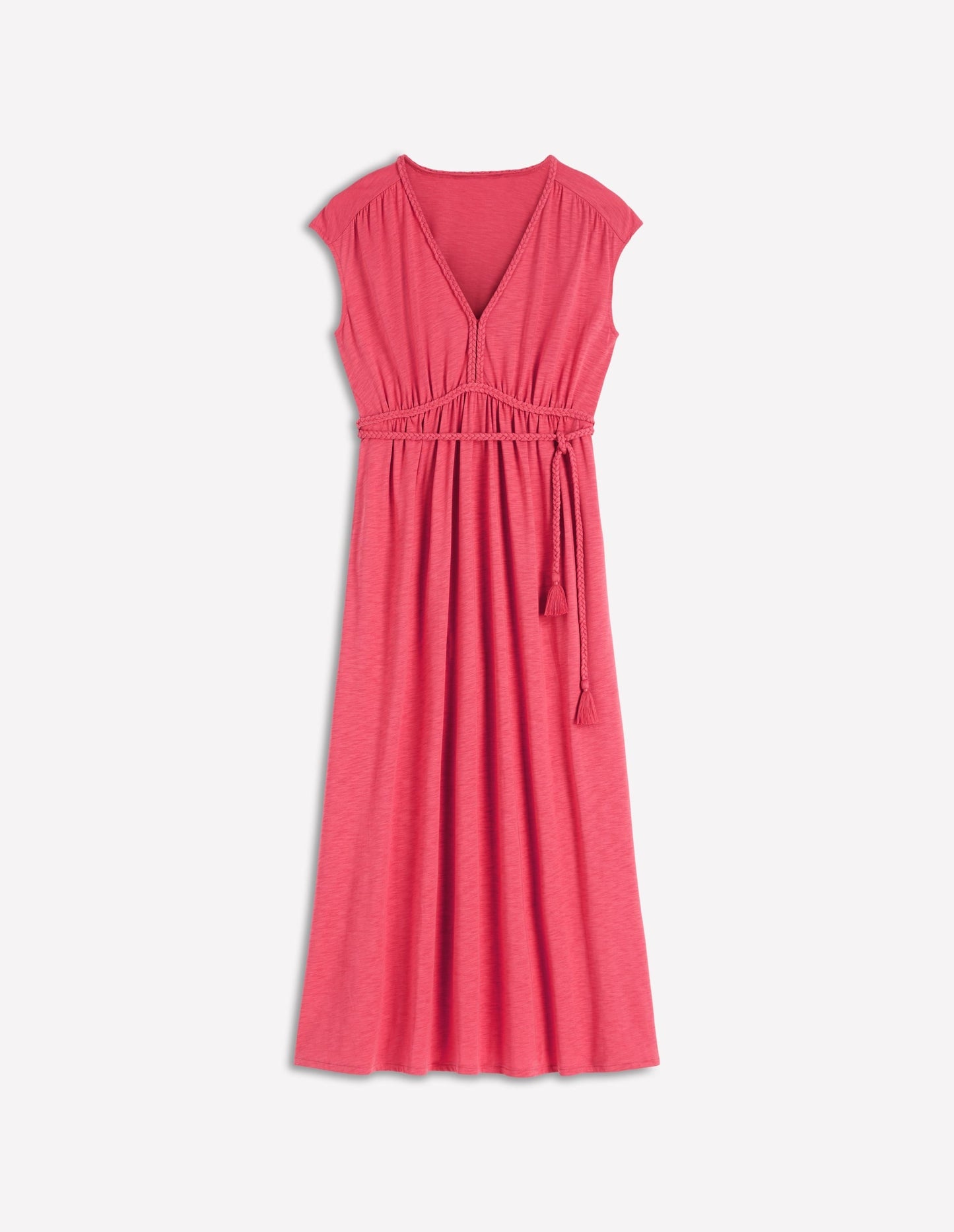 Heidi Ruched Rope Jersey Dress-Winter Blush