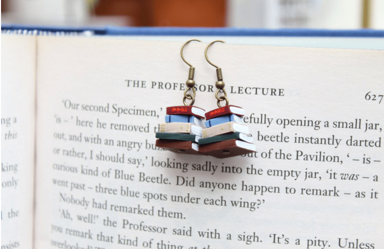✨Stack of Books Earrings, Library Colours - Perfect Gift for your book lover friends